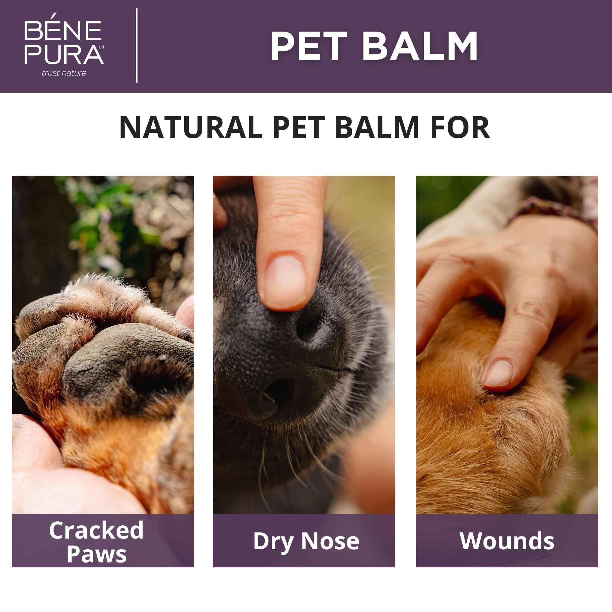 Benepura Dog Paw Balm 1.35 Fl. Oz - Natural Paw Balm For Dogs, Lick Safe And Unscented - Dog Balm For Paws And Nose, Cat Paw Bal
