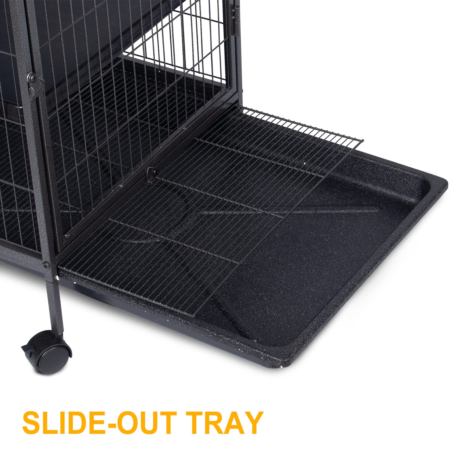 50' H 4 Tier Steel Plastic Deluxe Small Animal Pet Cage Kit For Guinea Pig Ferret Little Rabbit With Wheels Brakes Hammock Removable Tray And Ladder With Flannel