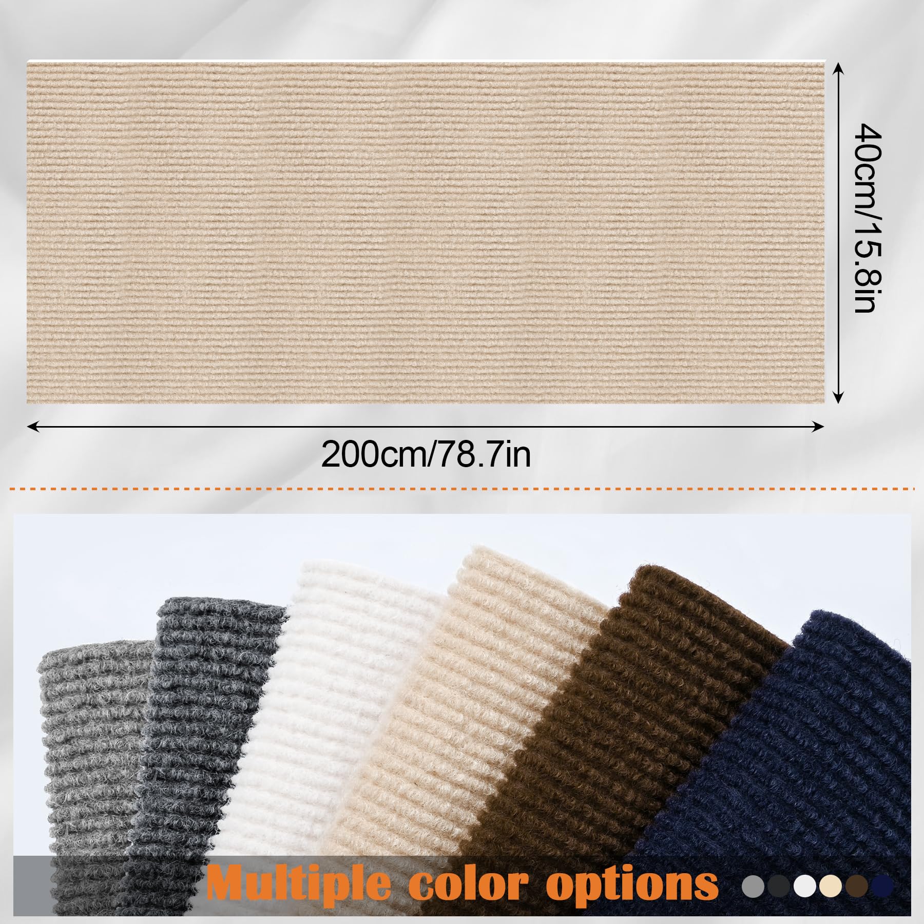 Inchoco Cat Scratching Pad - 78.7'' X 15.8'' Trimmable Self-Adhesive Cats Claws Scratch Furniture Protector, Diy Cat Climbing Co