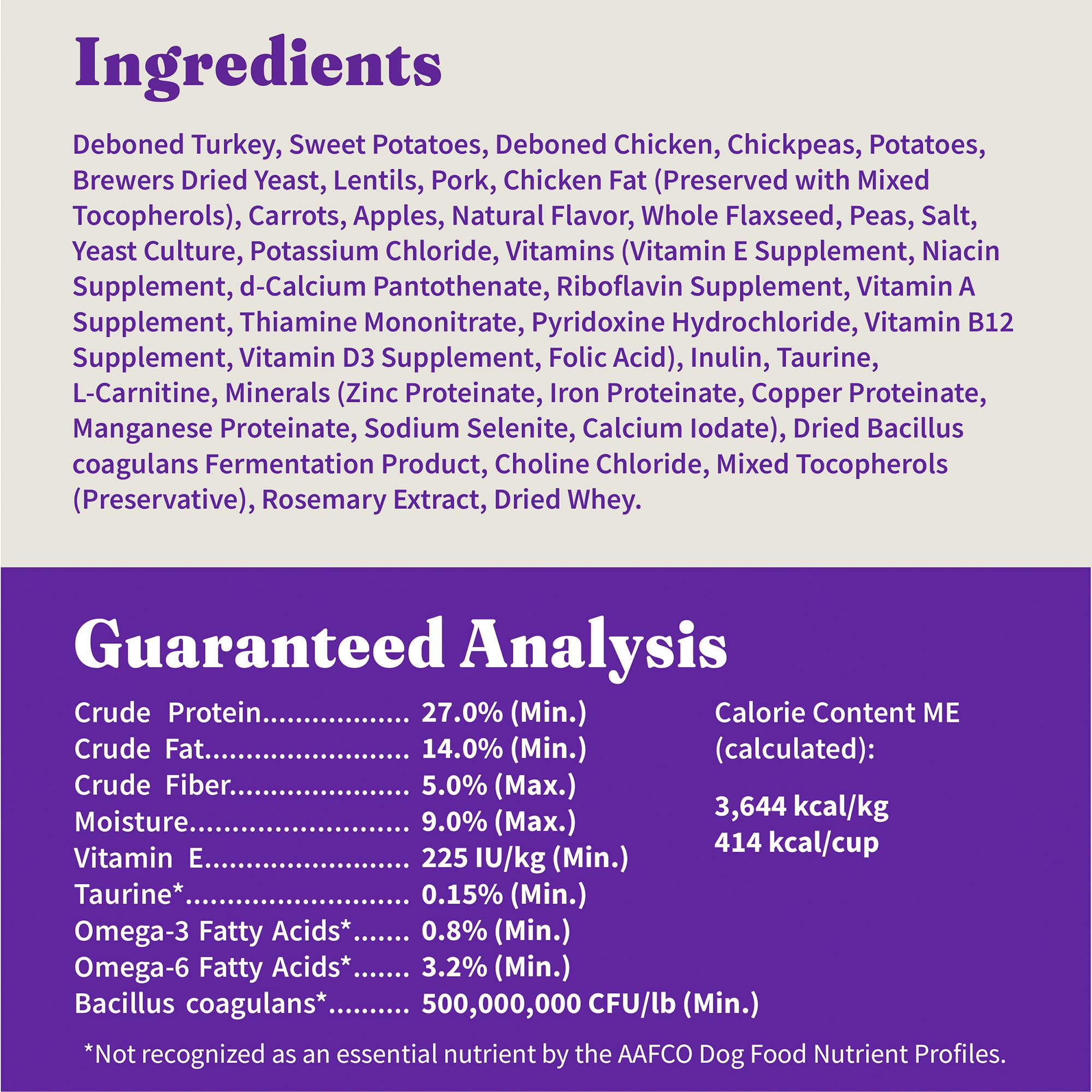 Halo Holistic Dog Food Cage Free Turkey & Sweet Potato Formula, Grain Free Dry Dog Food, for Healthy Weight Support, Kibble for