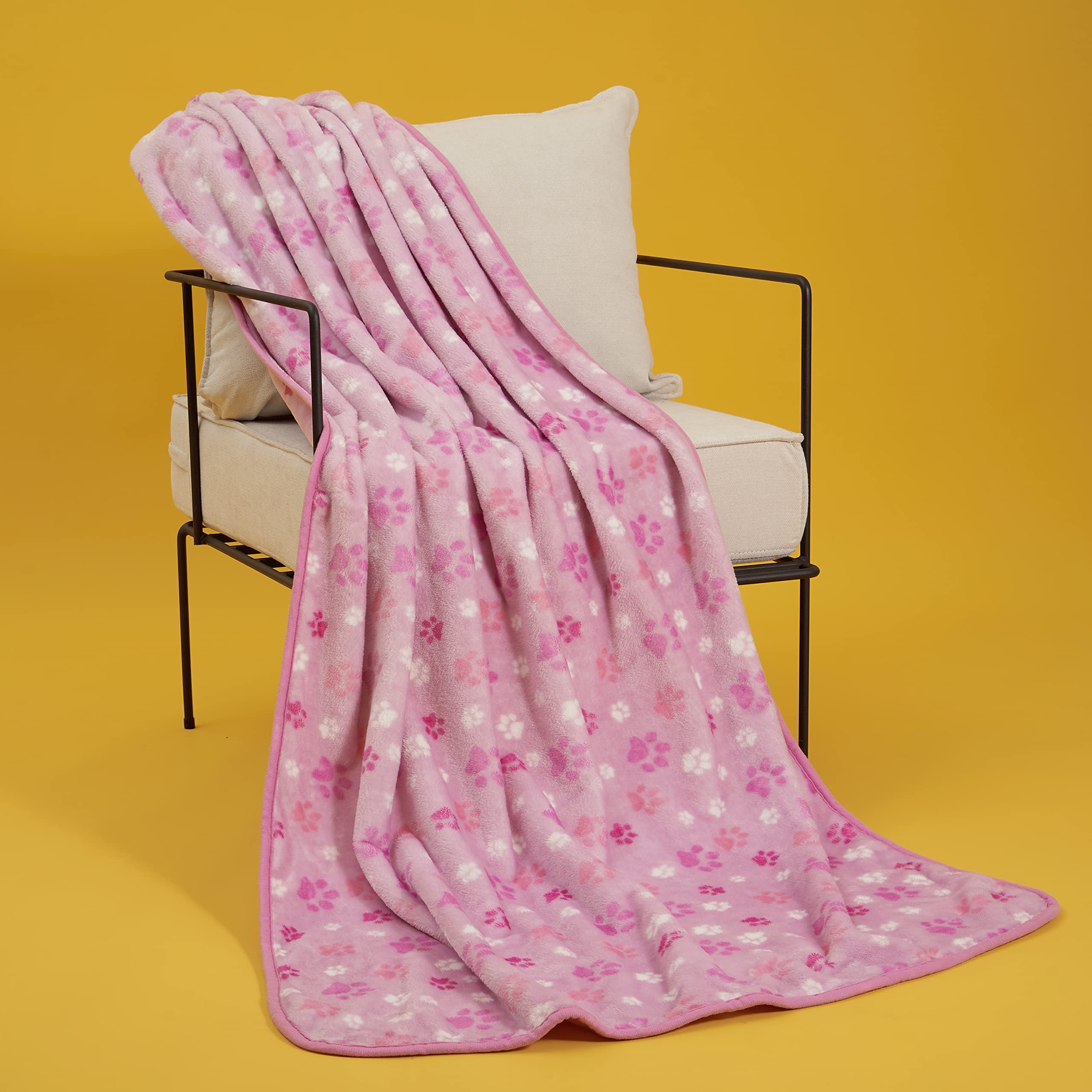 Allisandro Luxurious Dog Blanket, Extra Softness 350 GSM Flannel Fleece Pet Throw for Small Medium and Large Dogs Puppies and Ca