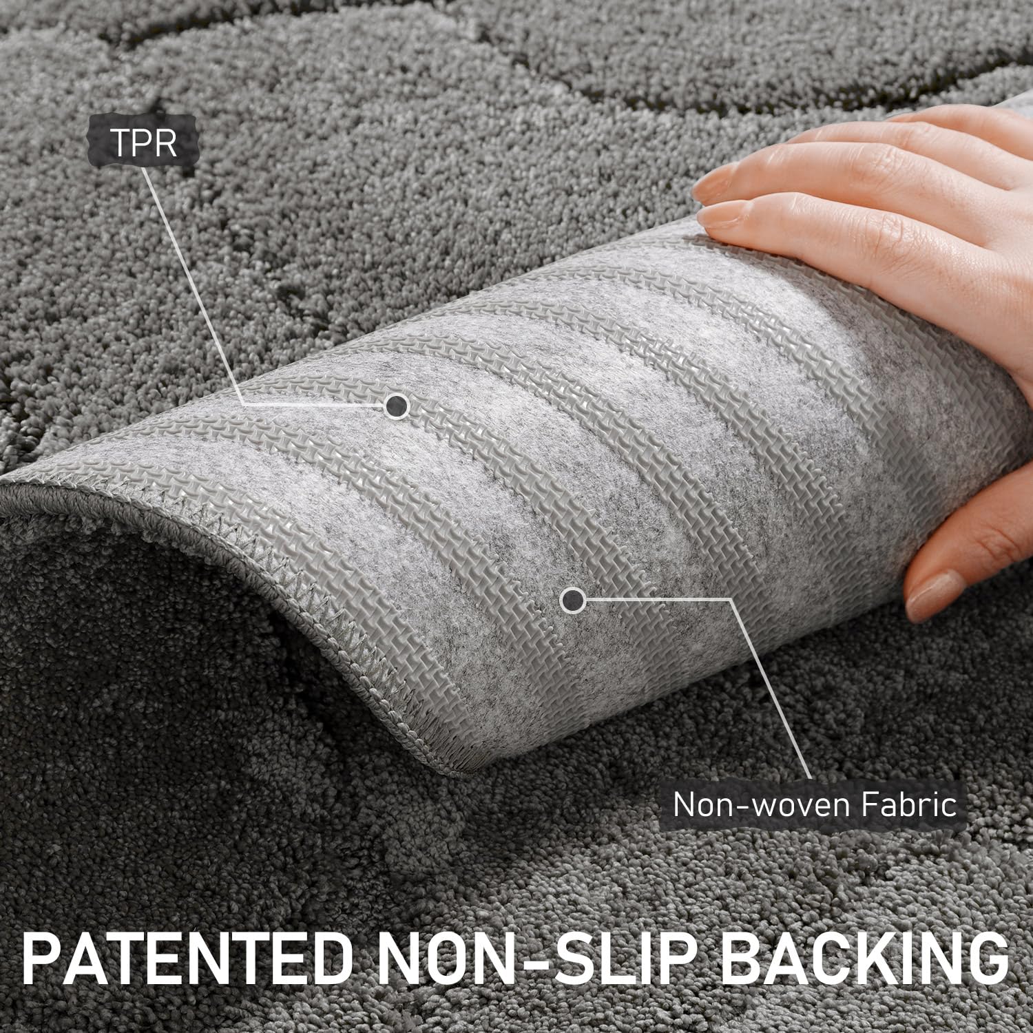 BSICPRO Dog Mat for Muddy Paws, 24x36 Low Profile Absorbent Dirt Trapper Door Mat, Non-Slip Washable Mud Mat for Dogs, Polyester