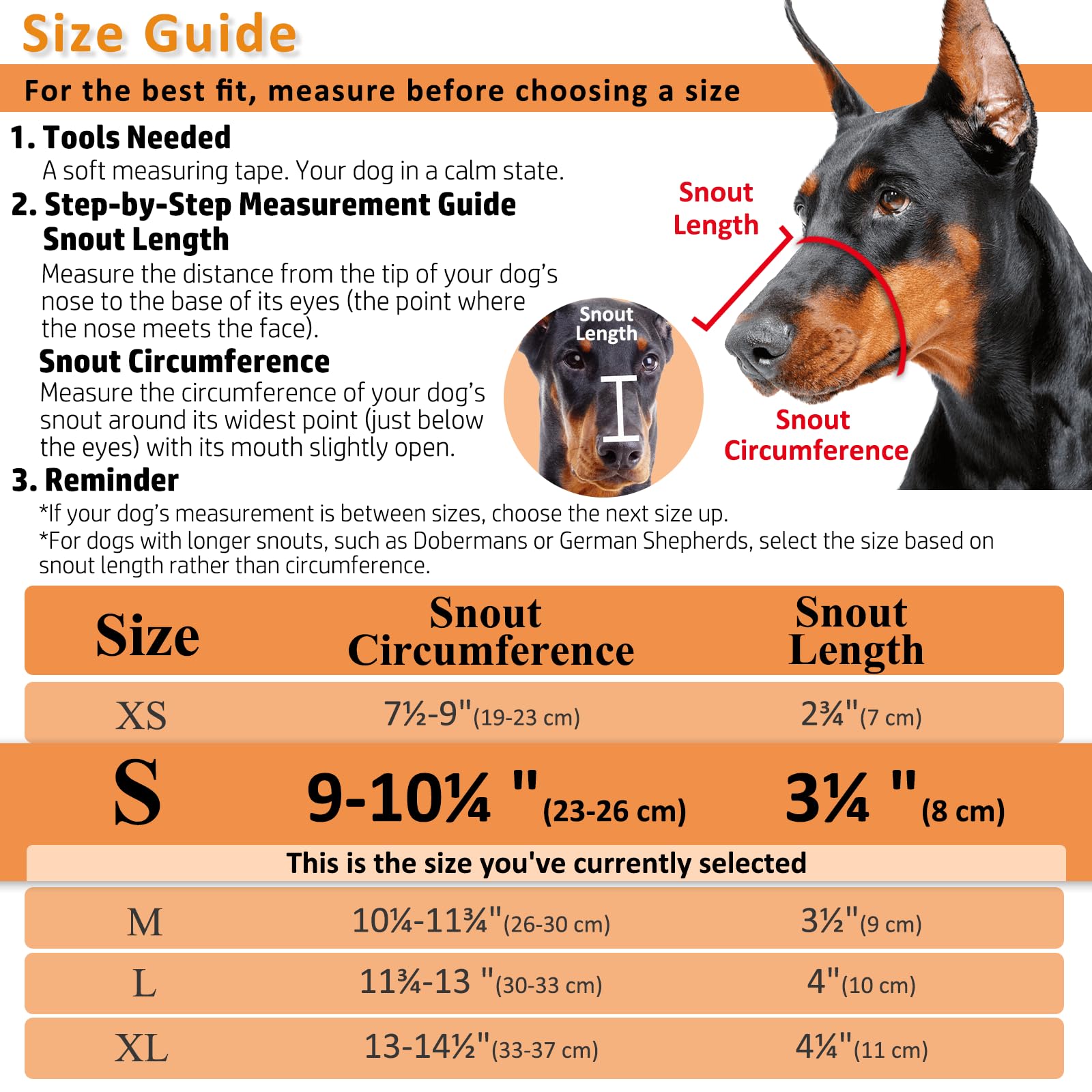 Barkless Dog Muzzle, Basket Muzzle For Biting, Chewing And Scavenging, Humane Cage Mouth Cover, Perfect For Grooming And Training Small, Medium, Large Aggressive Reactive Dogs