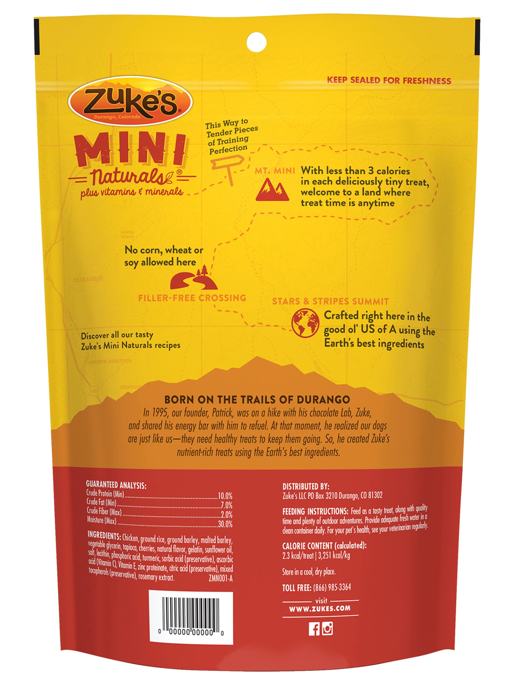 Zuke s Mini Naturals Dog Training Treats, Soft Mini Dog Treats with Vitamins & Minerals, Made for All Breed Sizes Chicken, 16 O