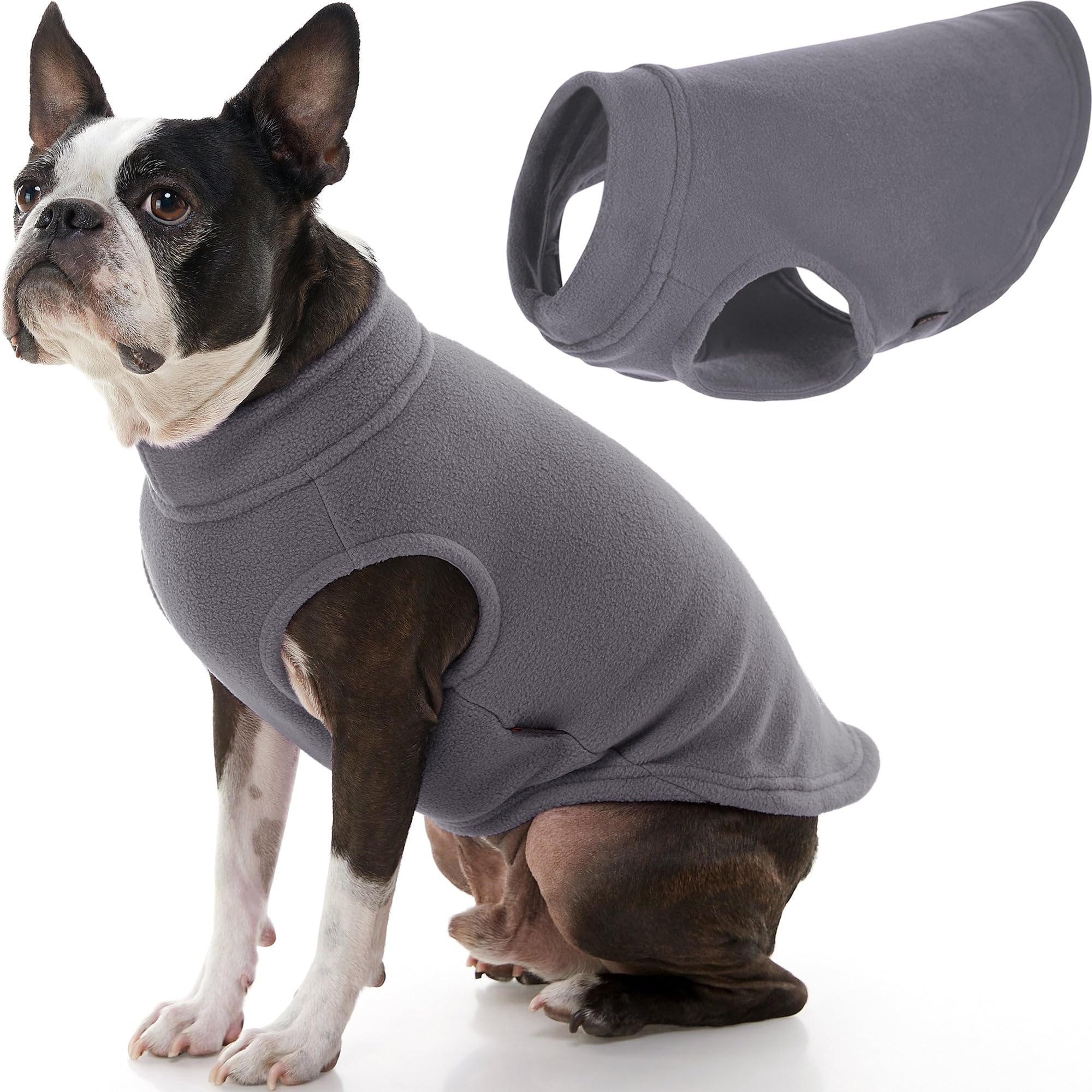 Gooby Stretch Fleece Vest Dog Sweater - Gray, X-Large - Warm Pullover Fleece Dog Jacket - Winter Dog Clothes For Small Dogs Boy Or Girl - Dog Sweaters For Small Dogs To Dog Sweaters For Large Dogs