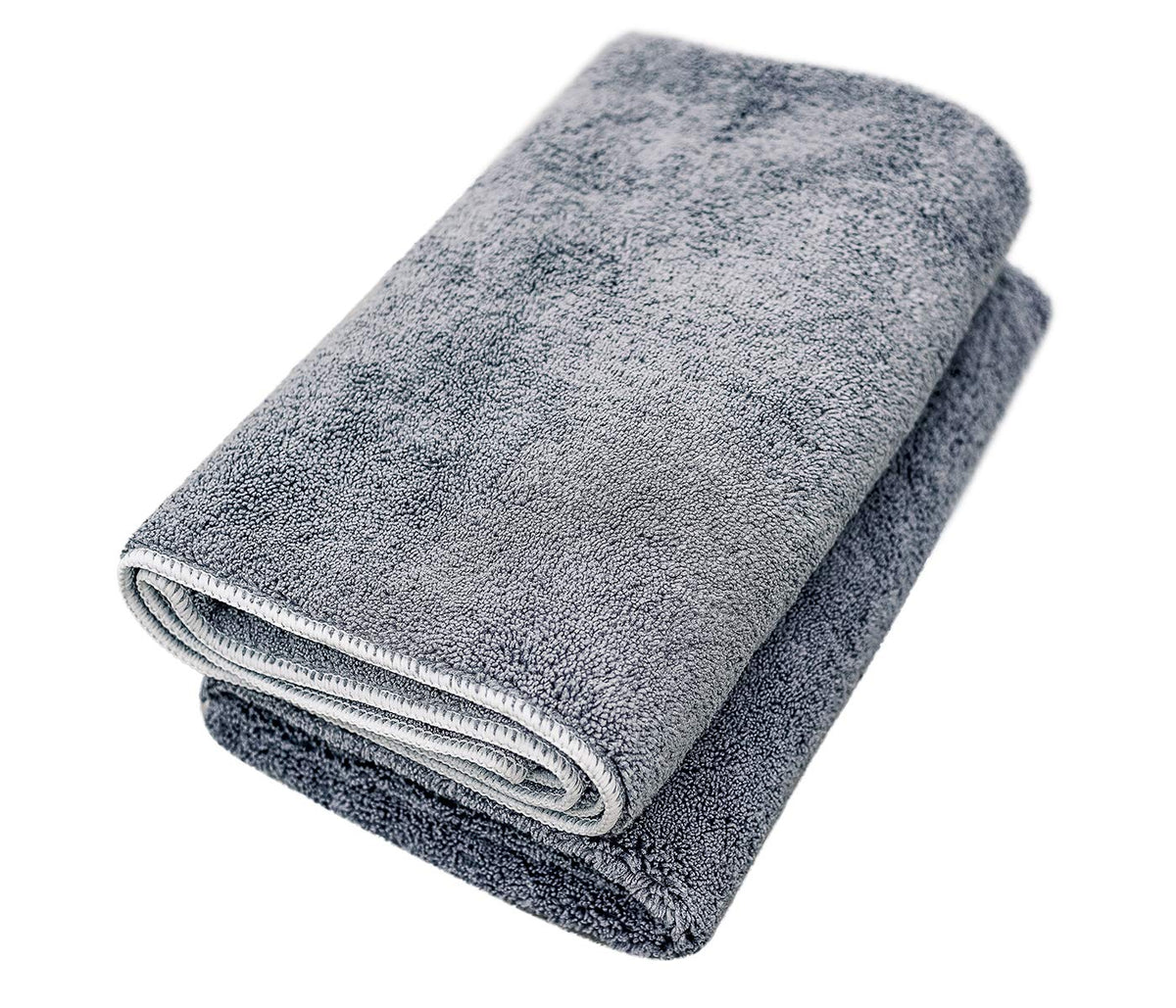 Wooflinen Microfiber Pet Bath Towel, 2-Pack, Ultra-Absorbent, Double Density, Machine Washable For Dogs And Cats