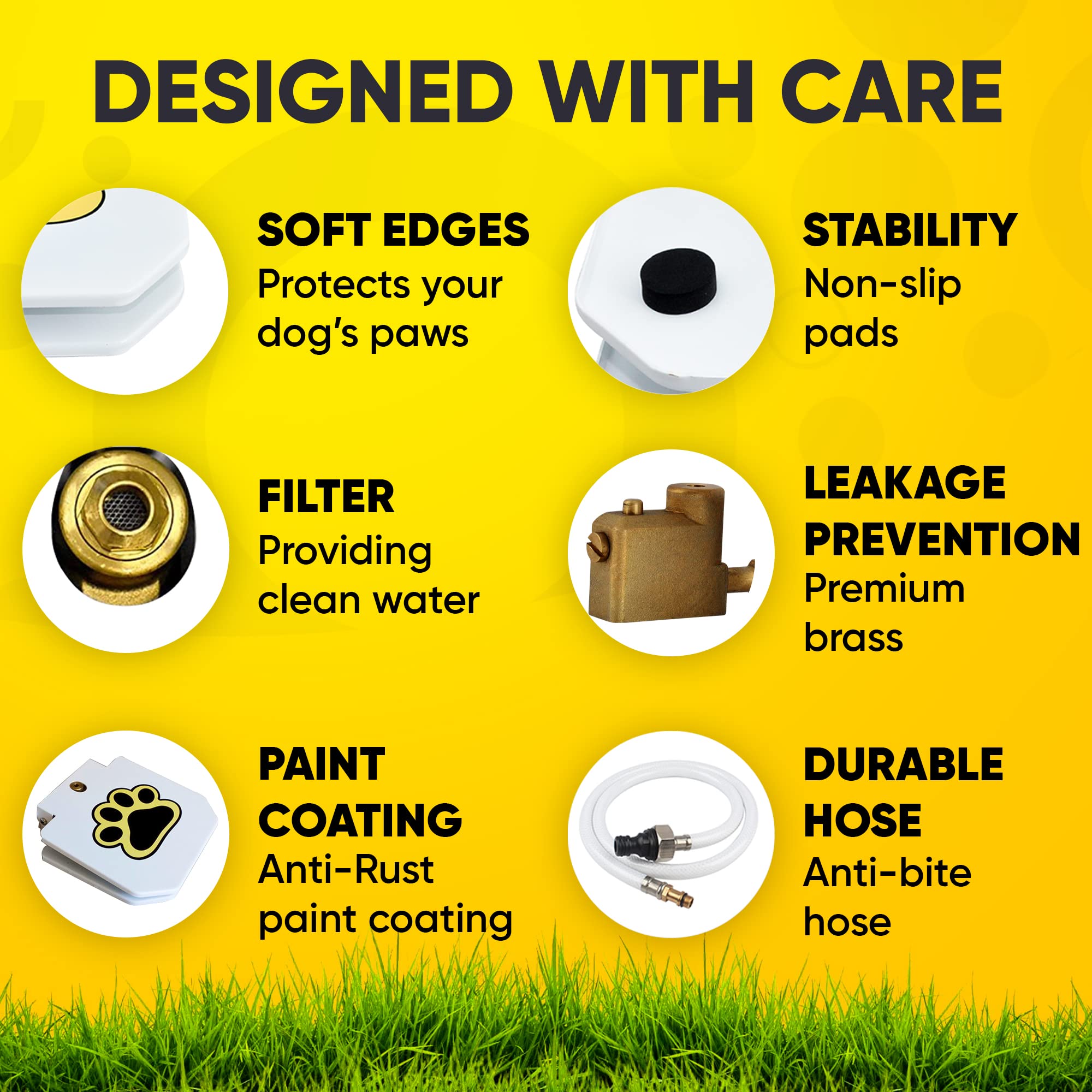 Dog Outdoor Fountain Step On, Dog Sprinkler Paw Activated, Drinking Pet Dispenser, Provides Fresh Water, Sturdy, Easy To Use By Trio Gato