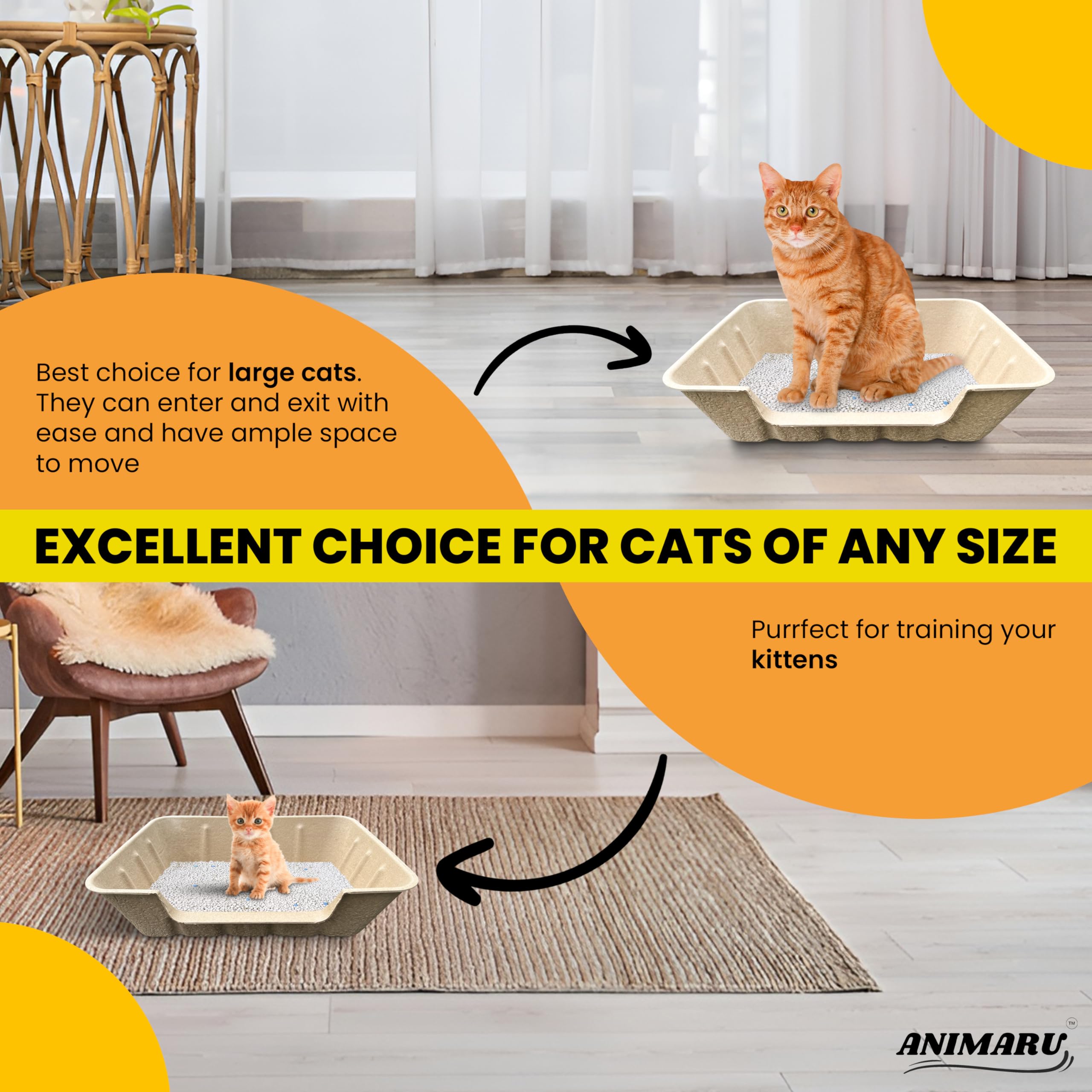 Disposable Litter Boxes (Jumbo - Low Entry, 4-Pack)