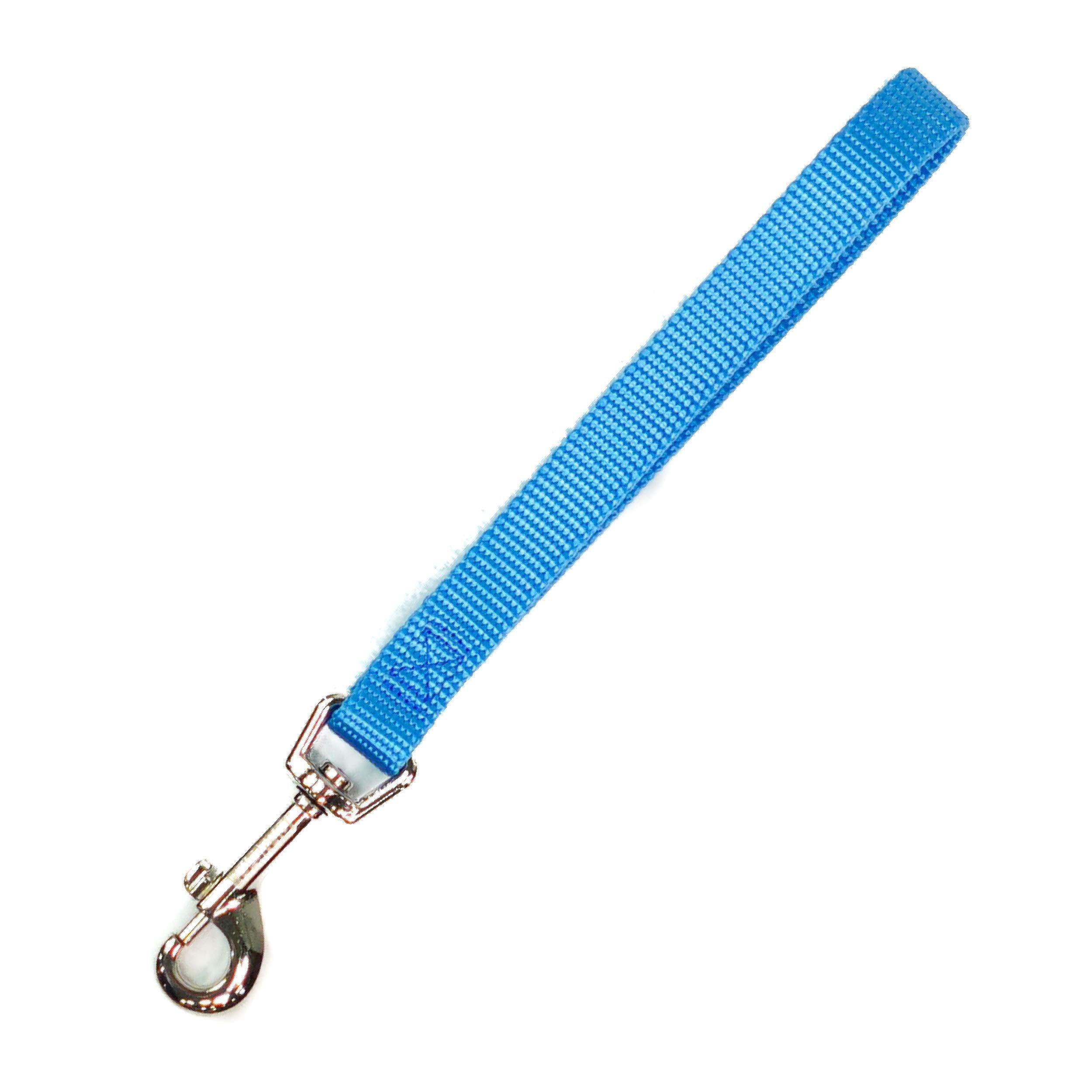 Blue-9 Dog Training Leash, 9 Inch Tab Lead For Obedience, Recall, And Agility Training, Made In The Usa, Sky Blue