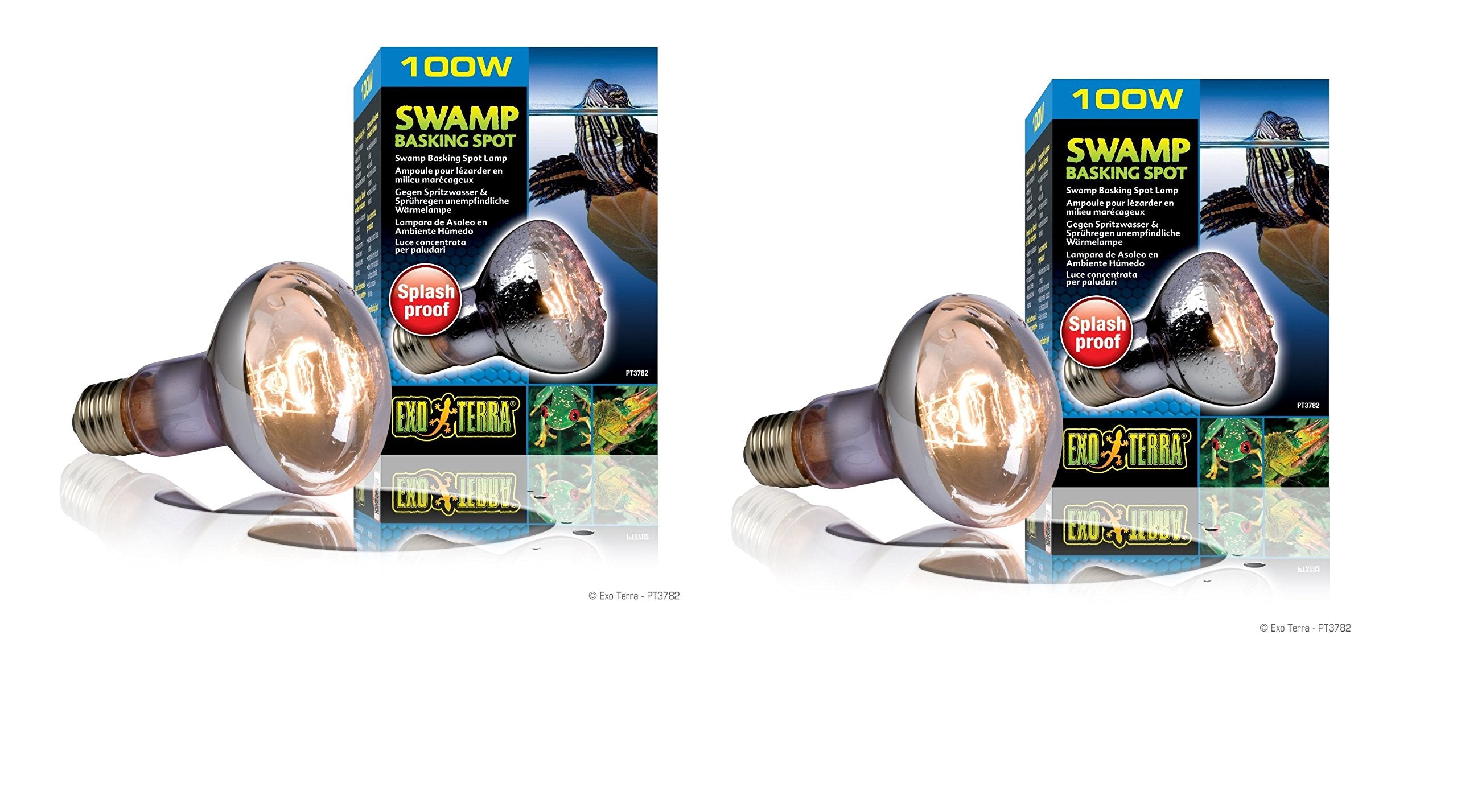 (2 Pack) Exo Terra Swamp Glo Basking Spot Lamp, 100 Watt