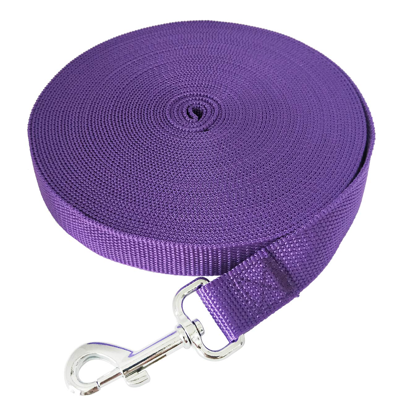 Salo Durable Nylon Training Dog Leash For Small Medium Large Dogs, 1 Inch Wide, 20Ft 30Ft 40Ft 50Ft Long Leash Dog/Puppy Lead Fo