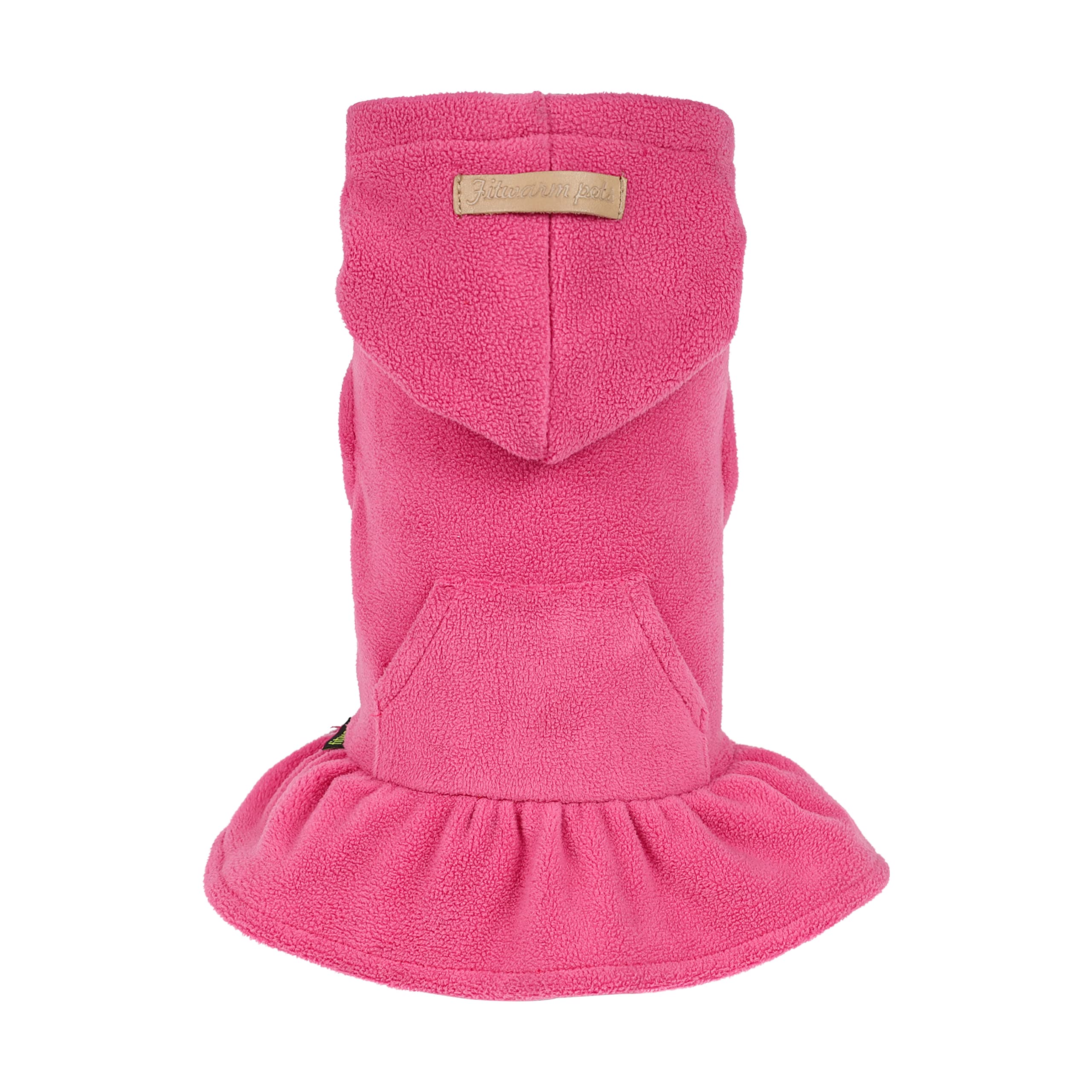 Fitwarm Soft Fleece Girl Dog Hoodie Dress Puppy Hooded Coat Thermal Outfit Doggie Vest Sweater Pet Winter Clothes Cat Jackets Pi