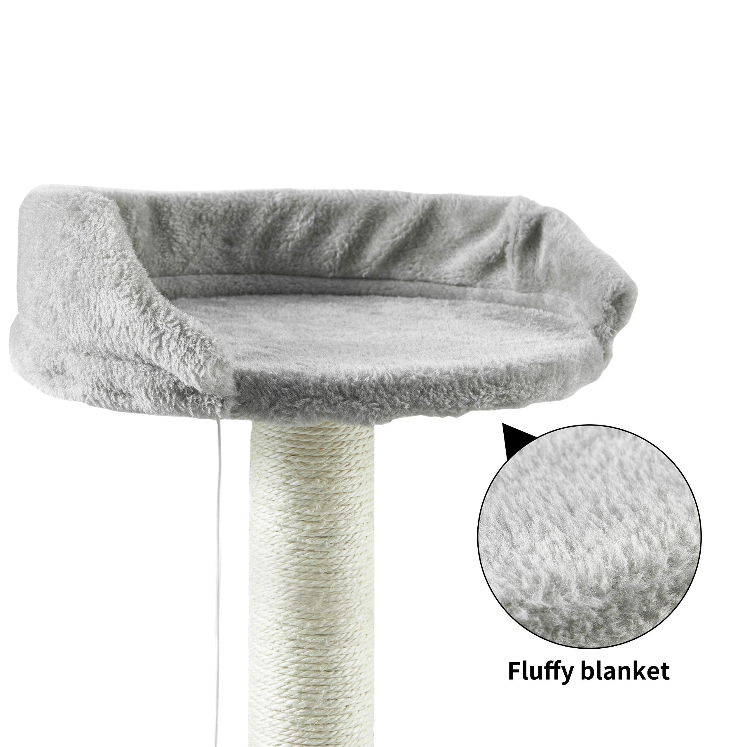 Scratchme Cat Tree, Multi-Level Cat Tower House Condo With Scratching Posts & Hammock For Medium & Small Cats