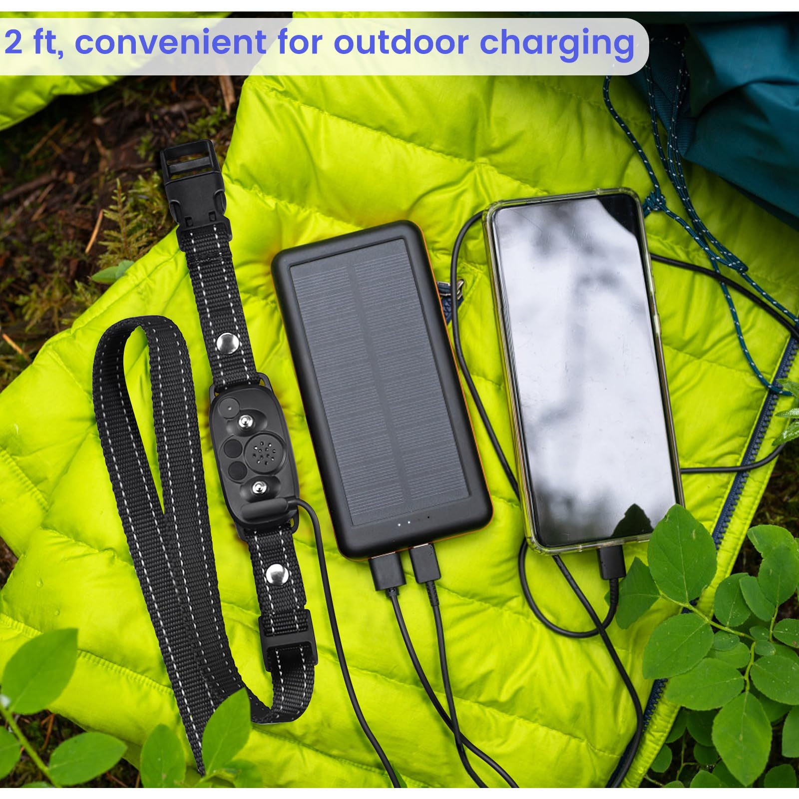 2-Pack Charger Replacement Only For Fafafrog Dog Bark Collar, Magnetic Charging Cable, Black