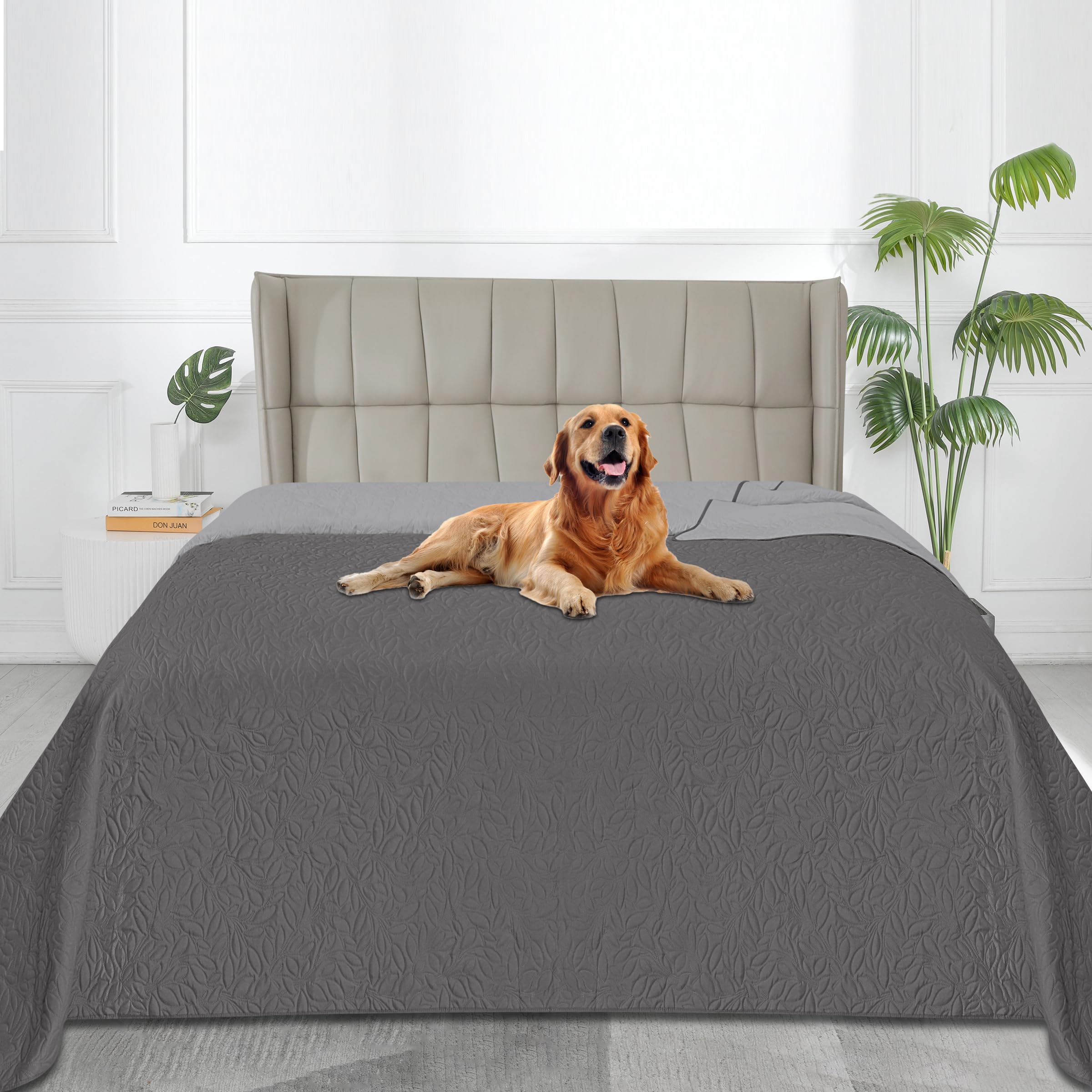 Easy-Going Waterproof Dog Bed Cover Reversible Leak Proof Pet Blanket Replacement Mat For Furniture Washable Couch Cover Sofa Co
