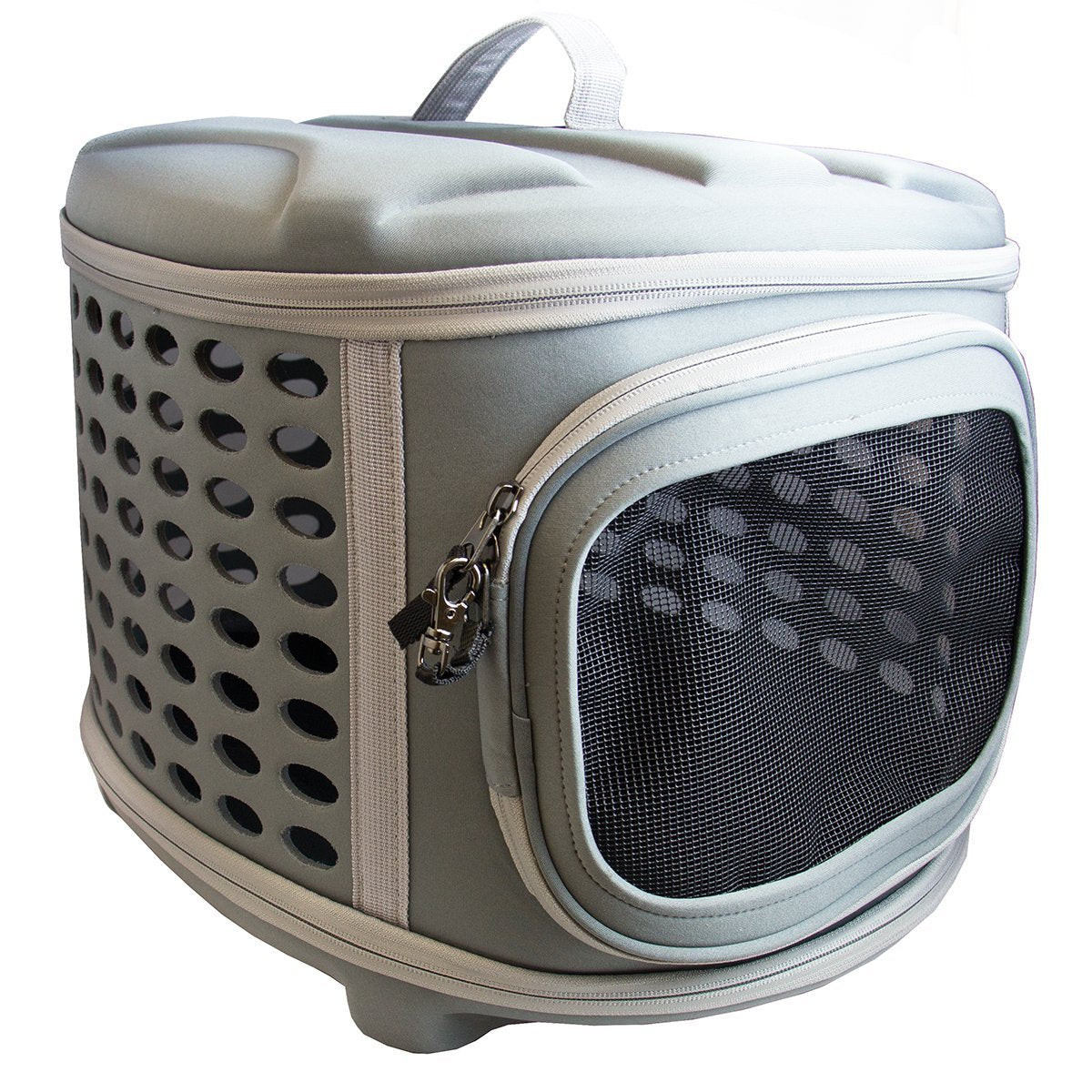 Pet Magasin Hard Cover Collapsible Cat Carrier - Pet Travel Kennel With Top-Load & Foldable Feature For Cats, Small Dogs Puppies