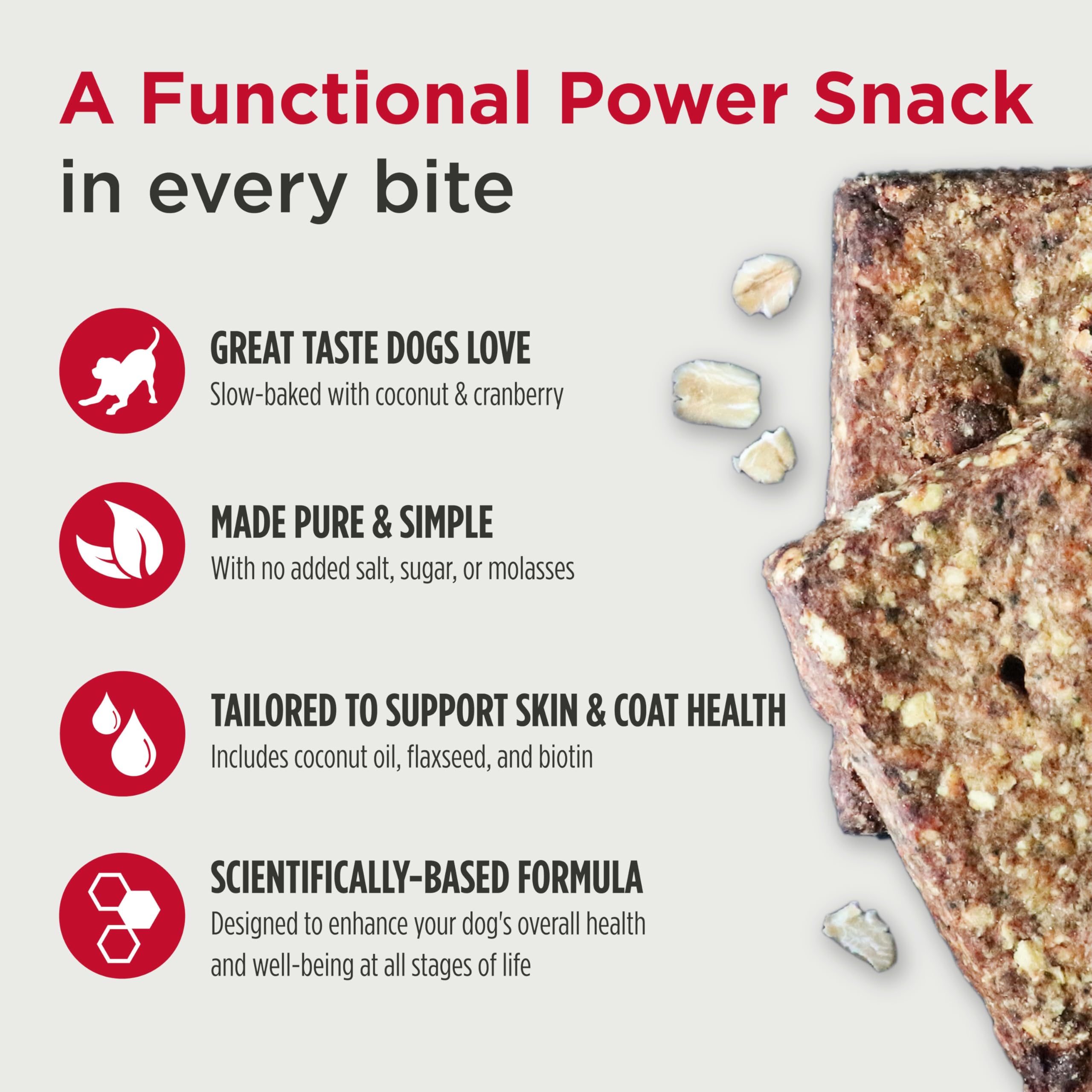 Nulo Functional Granola Bars for Dogs, Healthy Oven-Baked Treats, 10 Ounce, Immunity Boosting, No Added Salt or Sugar