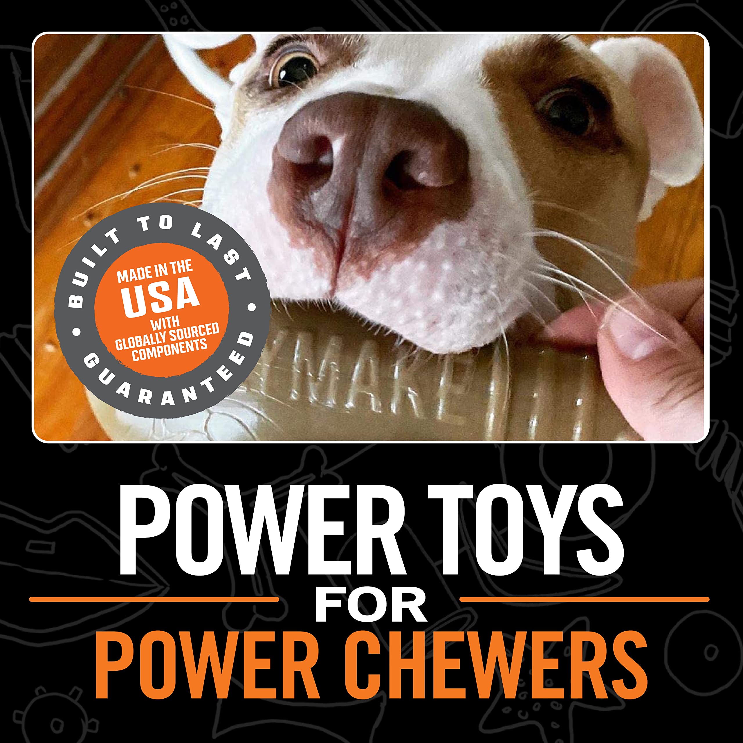 Bullymake - Beach Ball Rubber Chew Toy For Dogs - Rubber Toy For Dogs - Made In Usa - Treat Stuffing Toy