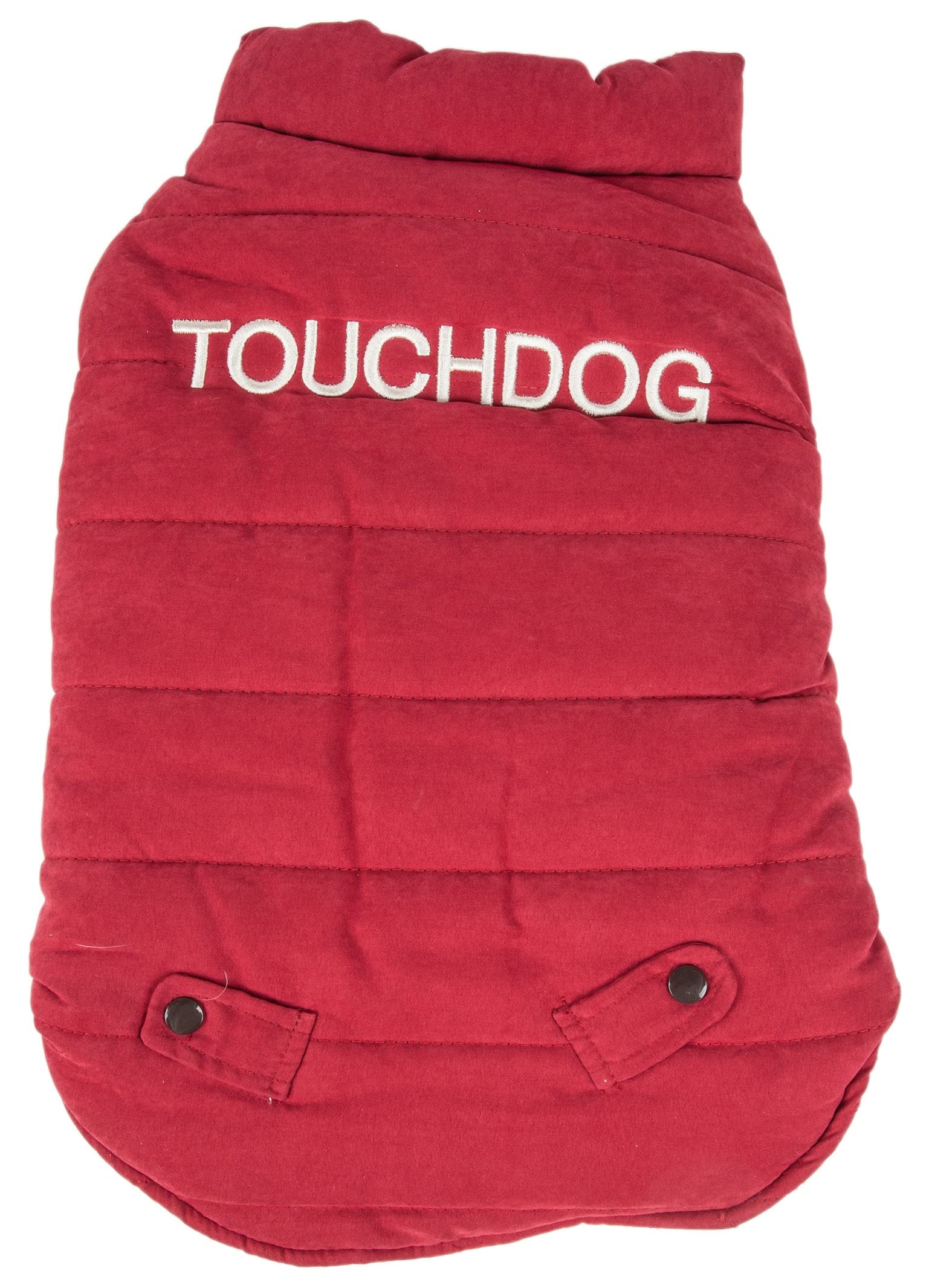 TOUCHDOG 'Waggin Swag' Fashion Designer Reversible 3M Insulated Pet Dog Coat Jacket, Medium, Pink / White
