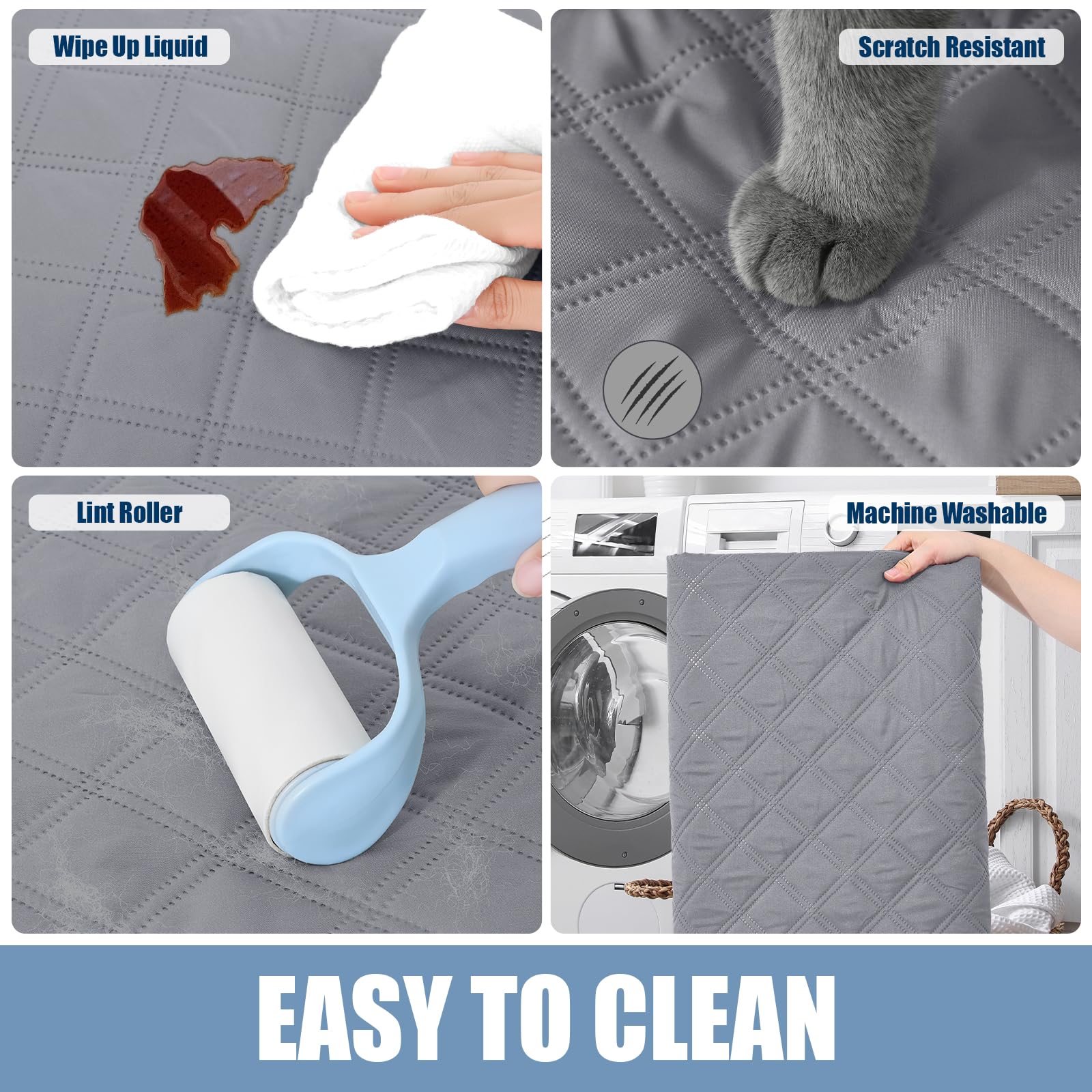 Smiry Waterproof Dog Blanket, Reversible Dog Bed Cover Pet Blanket, Soft Pet Couch Covers For Sofa Washable, Bed Couch Sofa Furniture Protector For Puppy Cat Kids (30'X70', Grey/Light Grey)