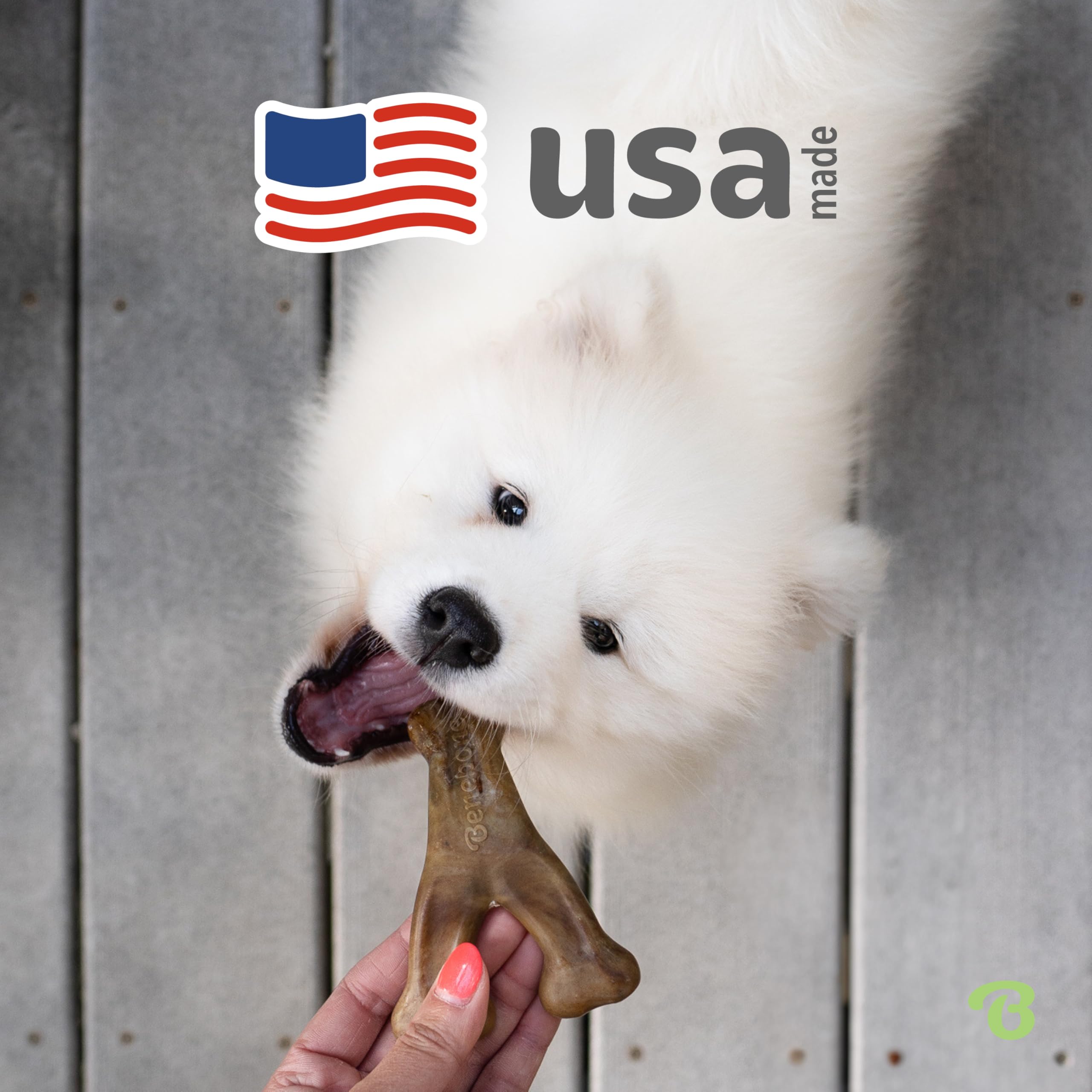 Benebone Wishbone Durable Dog Chew Toy For Aggressive Chewers, Real Bacon, Made In Usa, Tiny