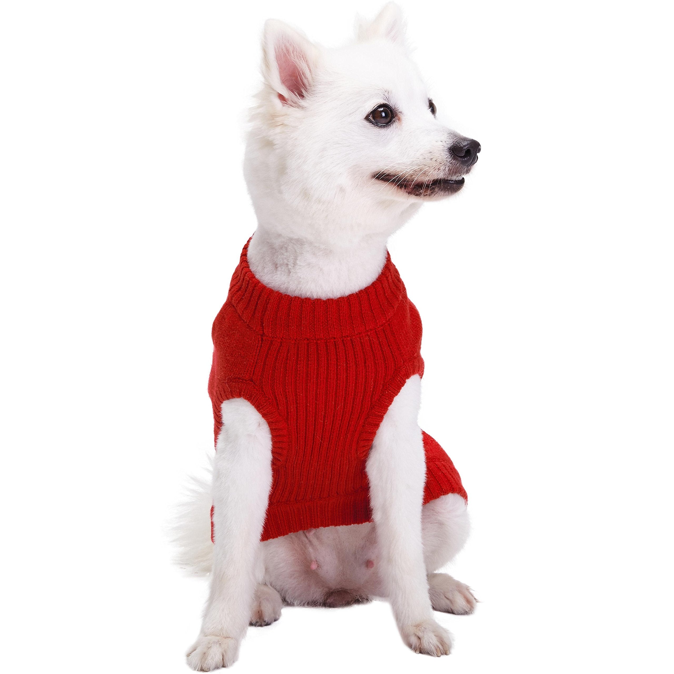 Blueberry Pet Heart Dog Sweater Valentines Day Clothes for Large Girl Dogs, Red Pullover Crewneck Holiday Apparel for Love of Pe