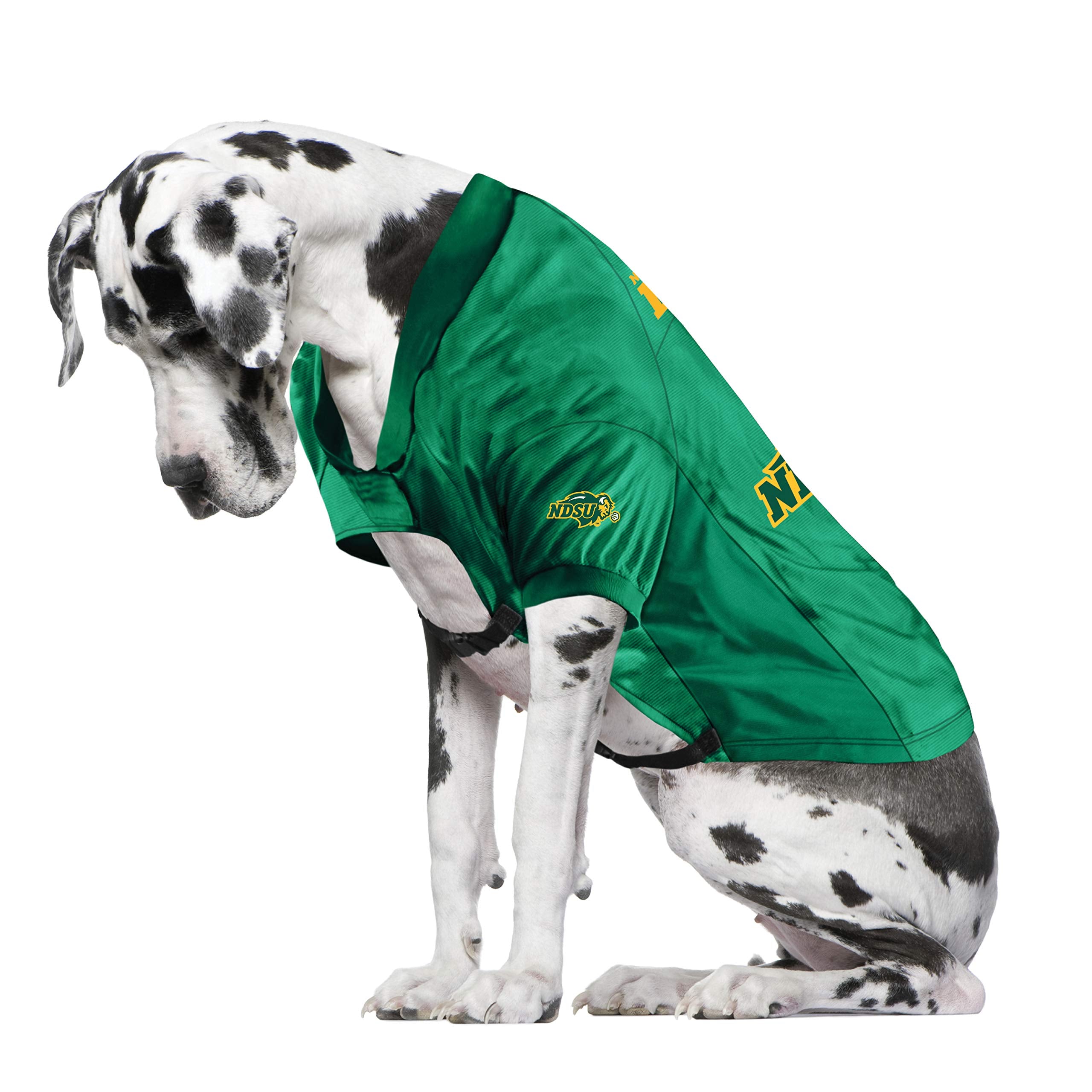Littlearth Ncaa North Dakota State Bison Stretch Pet Jersey For Large Dogs, Team Color, Big Dog 120156-Ndsu-Big