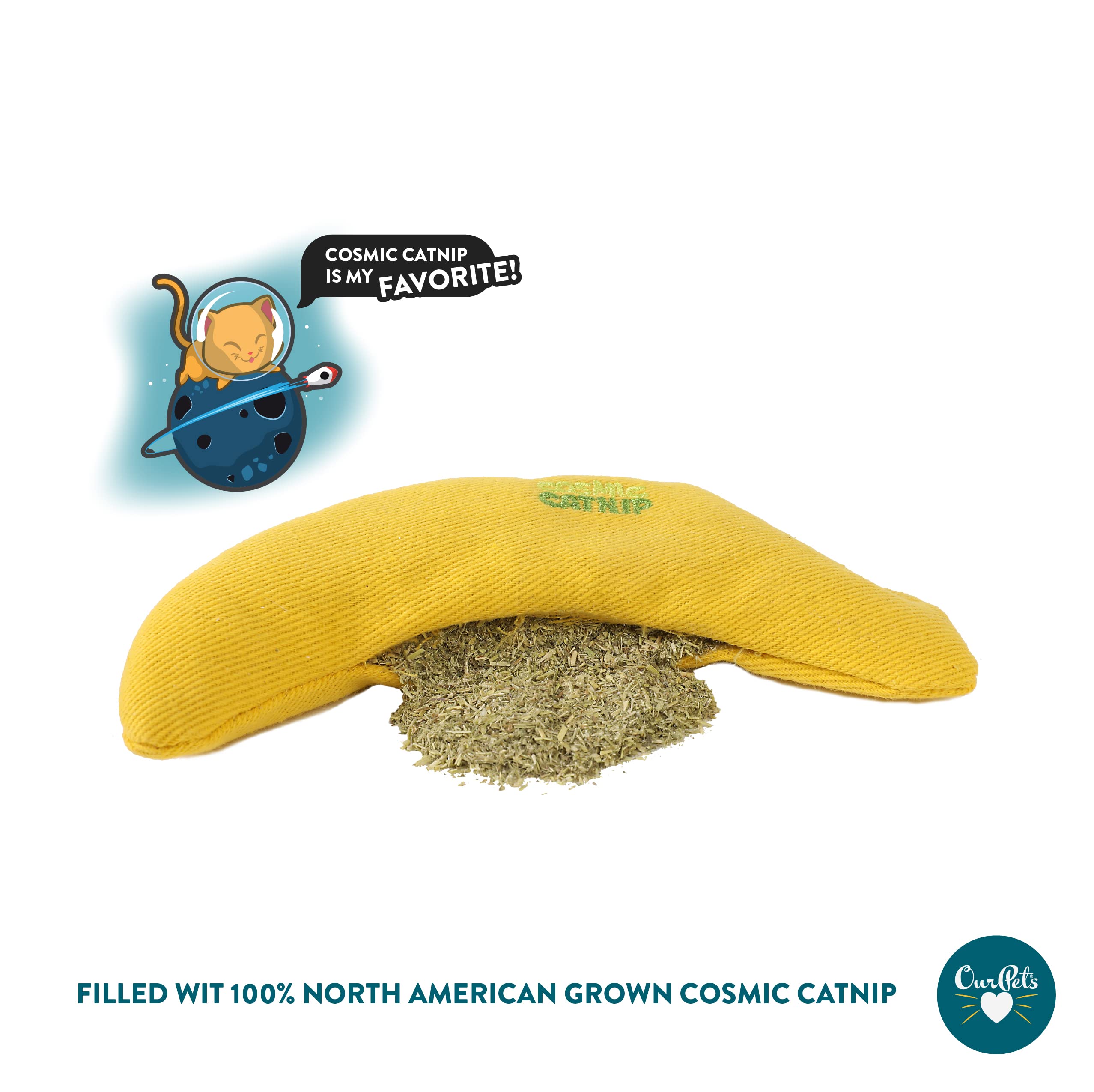 100% Catnip Filled Cat Toy (Set Of 2) Style: Yellow