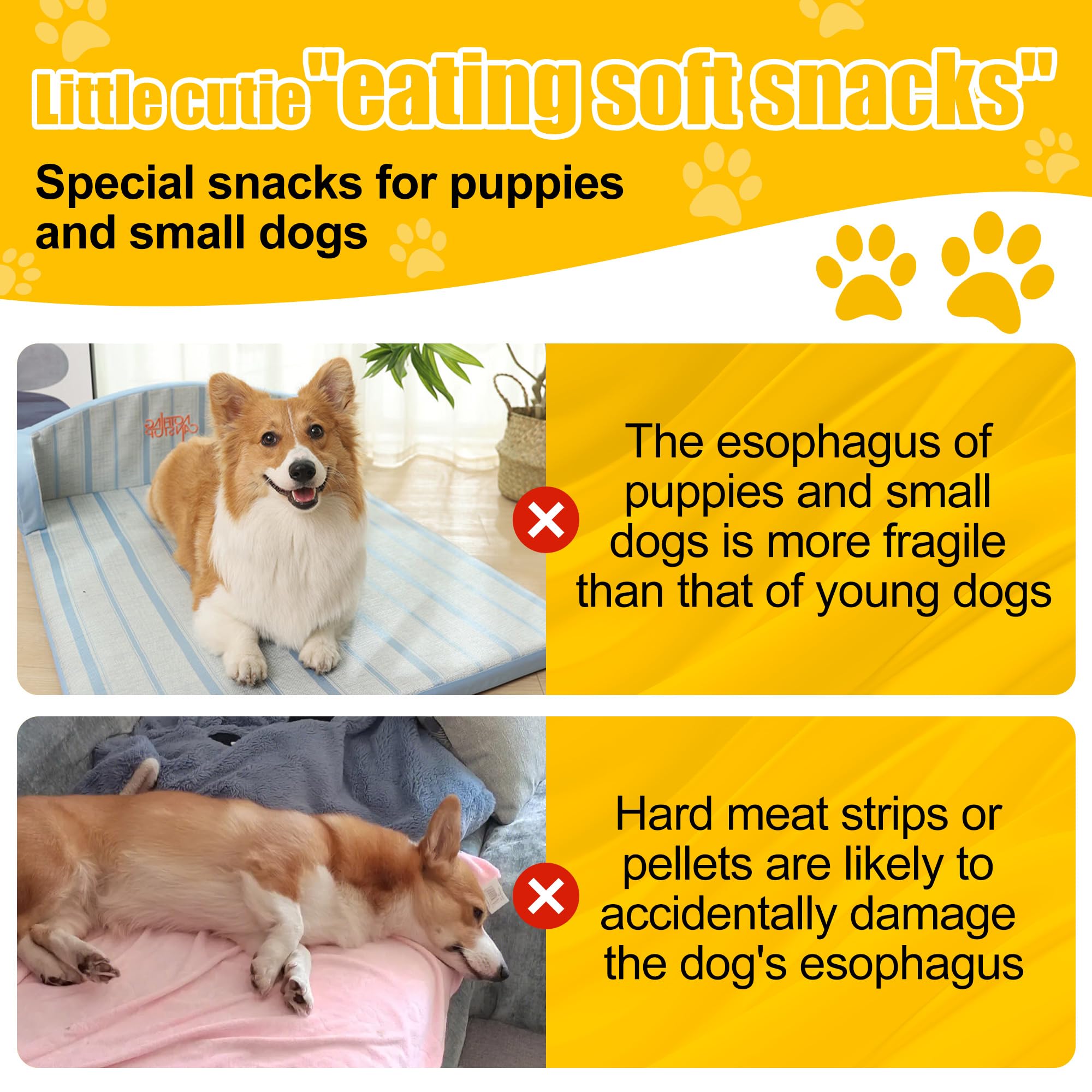 Chienmily Sweet Potato Dog Treats Soft, Natural Human Grade Puppy Chew, Low Fat Grain Free Treats, Gluten Free for Small Medium