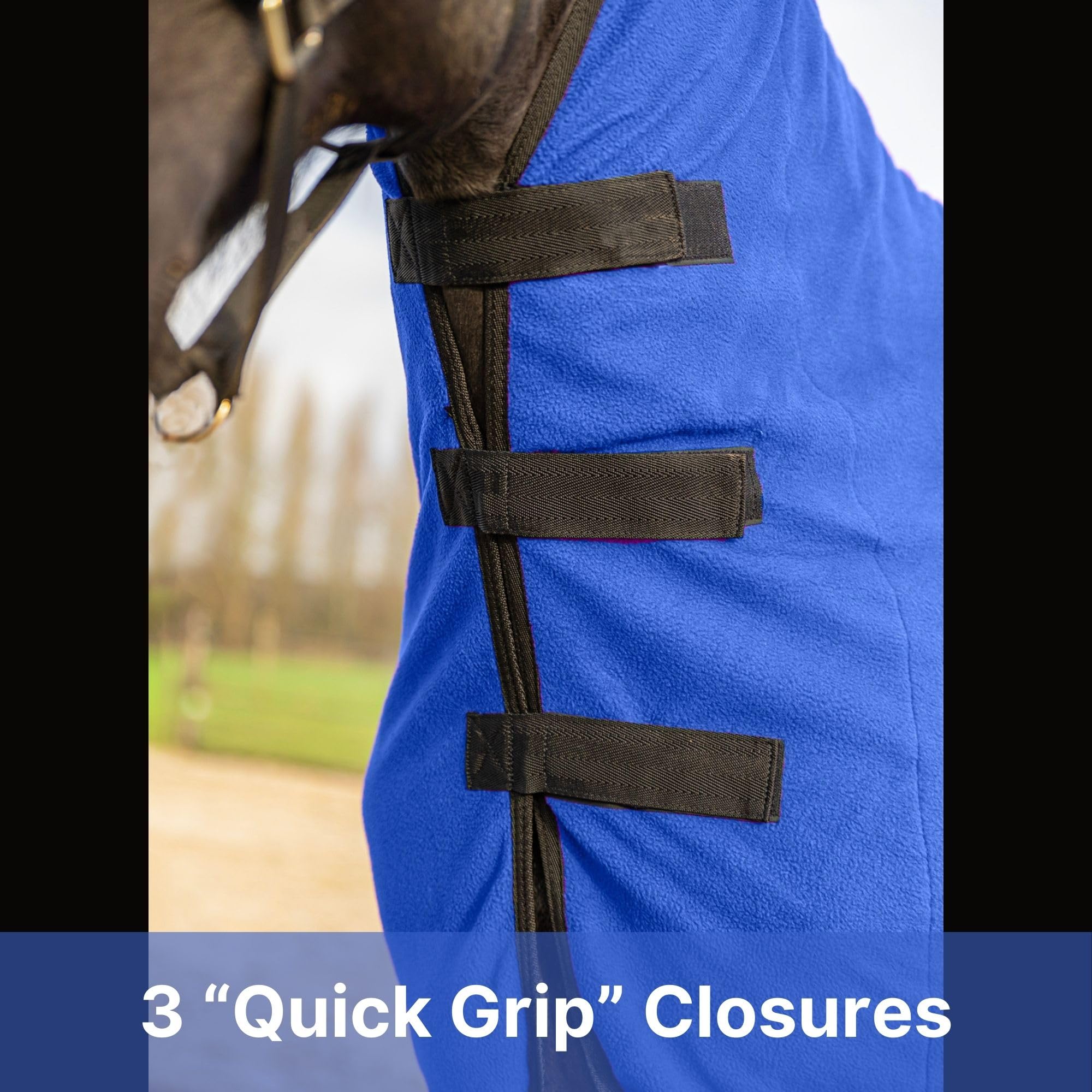 Resistance Long Lasting & Warm Soft Fleece Contour Cooler For Horse (Small (62-66), Royal Blue)