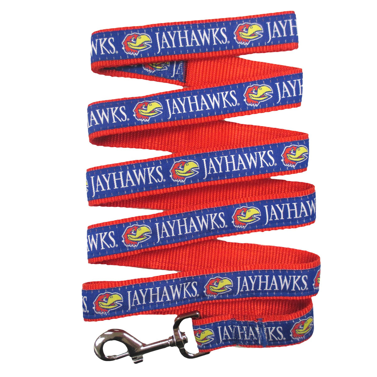 Pets First Collegiate Pet Accessories, Dog Leash, Kansas Jayhawks, Small