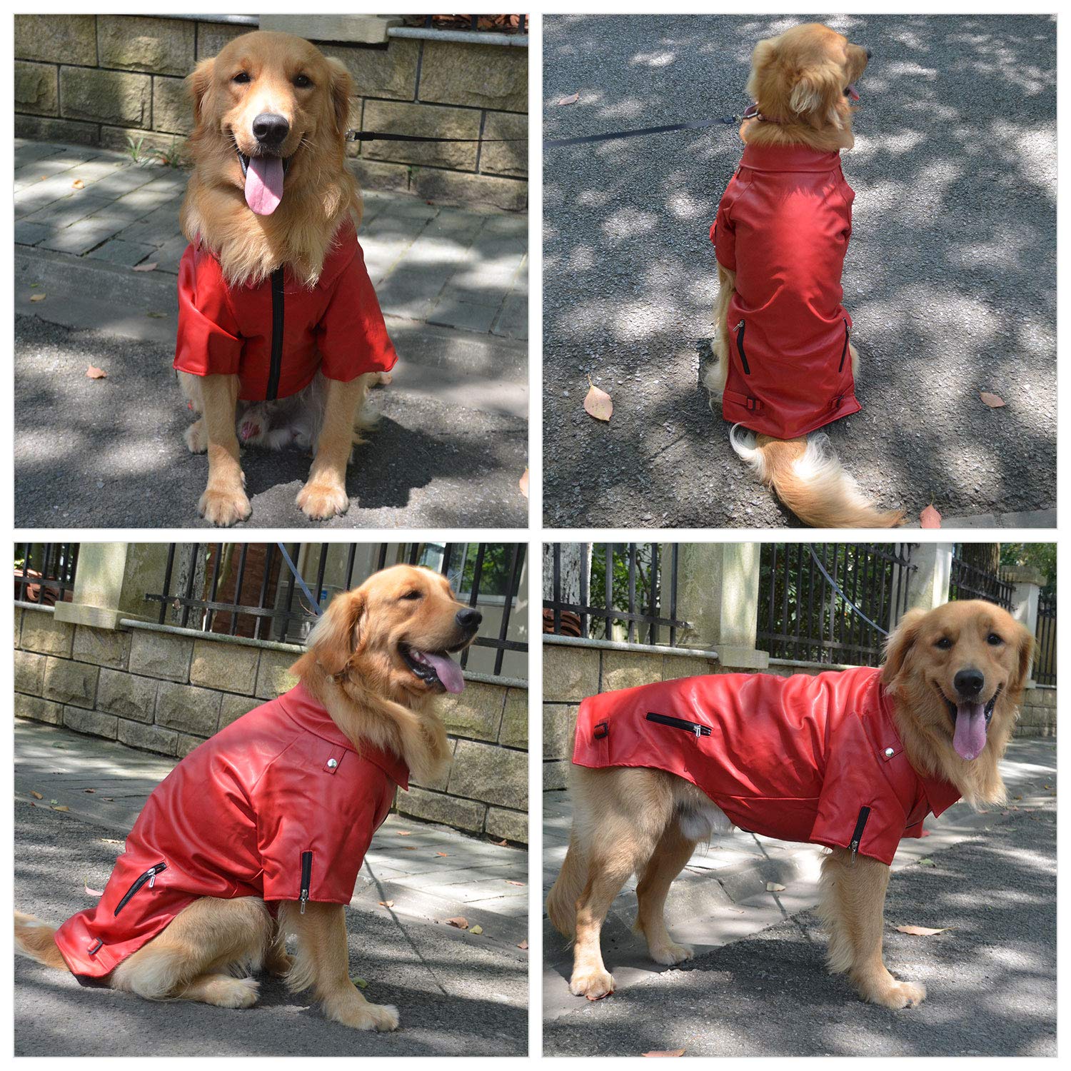 Lovelonglong Cool Dog Leather Jacket, Warm Coats Dogs Windproof Cold Weather Coats For Large Medium Small Dogs, Beagle Clothing