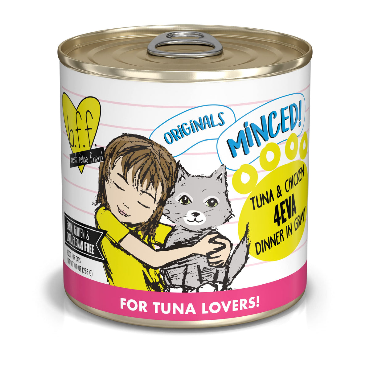 Weruva Best Feline Friend (B.F.F.) Tuna & Chicken 4-Eva With Tuna & Chicken In Gravy Cat Food, 10Oz Can (Pack Of 12)