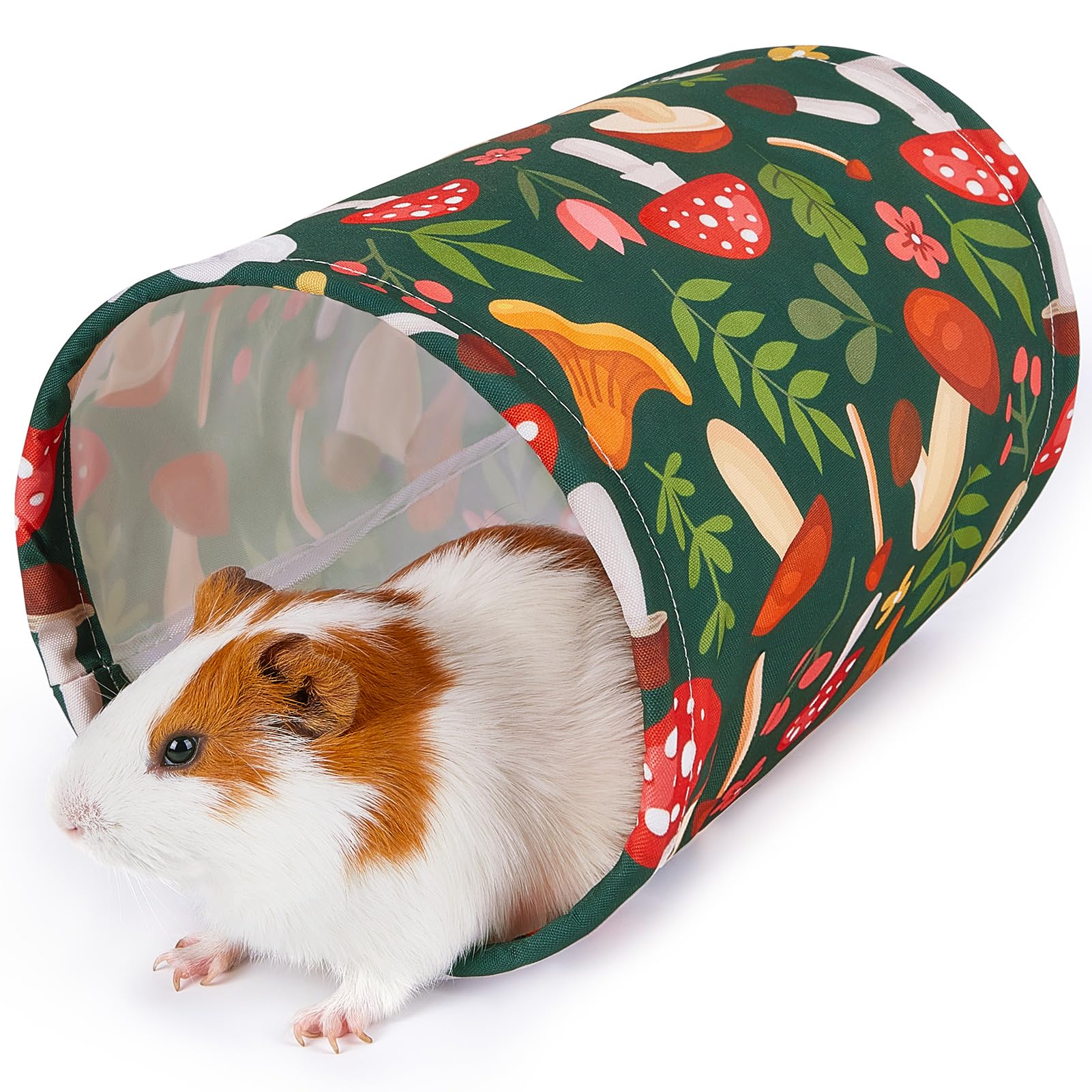 Bienbee Guinea Pig Tunnel, Washable Guinea Pig Hideout,Foldable Rabbit Tunnel Guinea Pigs Toys For Bunny Hamster Chinchilla Ferr