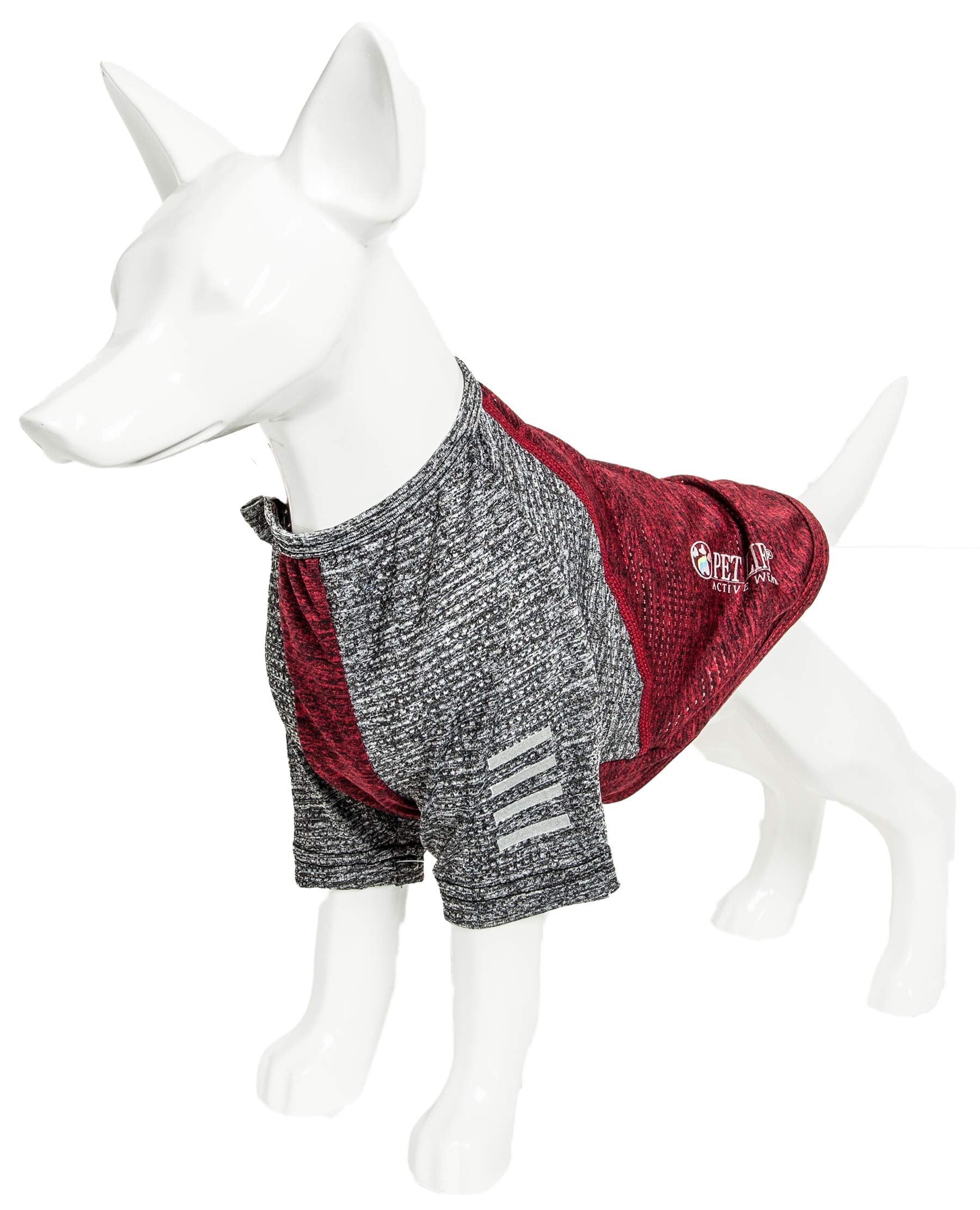 Pet Life Active 'Hybreed' 4-Way Stretch Two-Toned Performance Dog T-Shirt(D0102H7LFW7.)