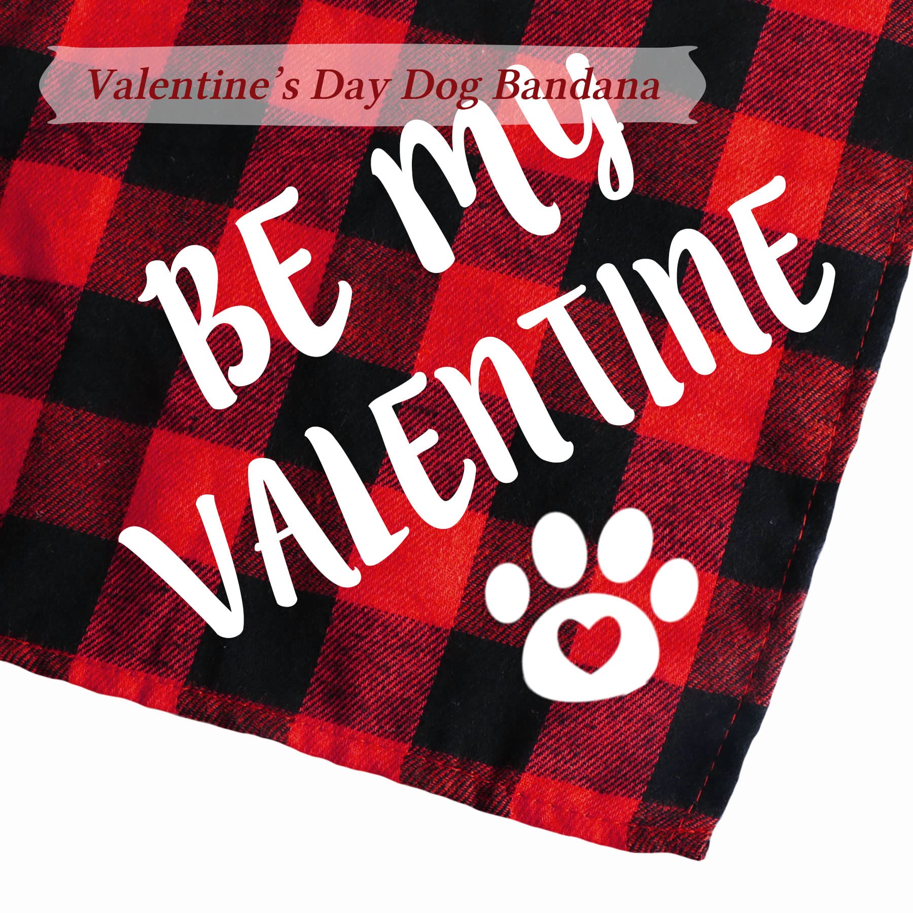 Stmk 4 Pack Valentine'S Day Dog Bandanas, Valentine'S Day Plaid Dog Puppy Bandana For Dog Puppy Valentine'S Day Wedding Holiday Party Decorations (Valentine'S Day)