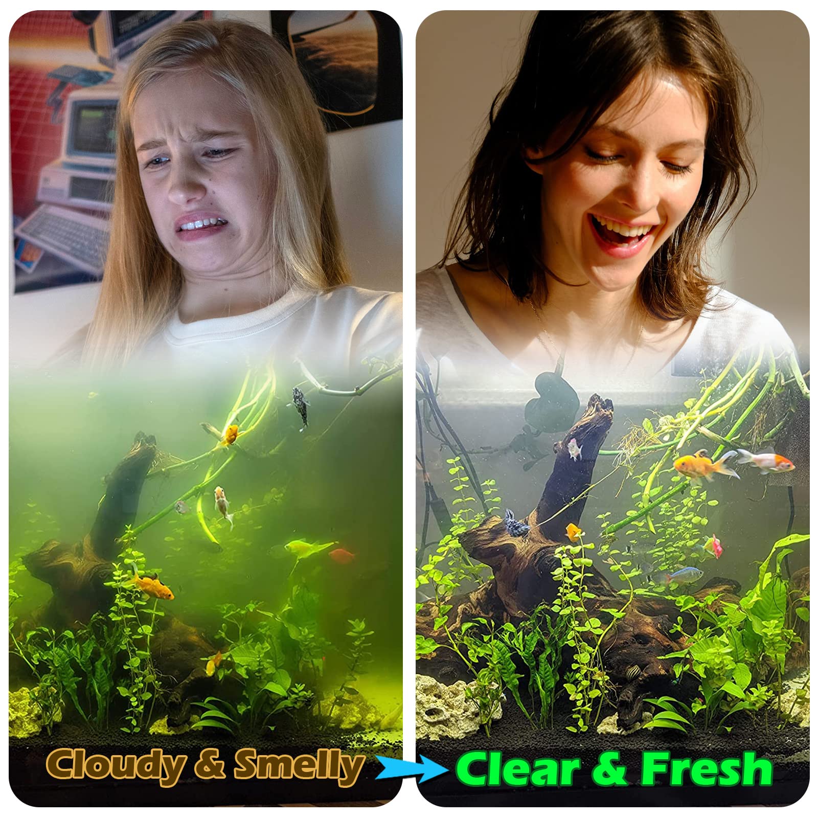 Aquarium Light 5W Up To 100 Gallon Submersible Clean Green Lamp Ctuv-H6F/Ctuv-H5P Replacement Light Bulb