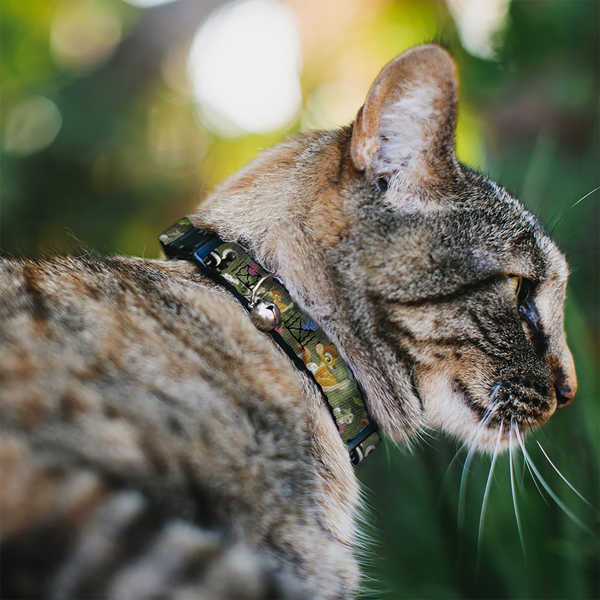 Cat Collar Breakaway Bambi Friends Scene 8 To 12 Inches 0.5 Inch Wide