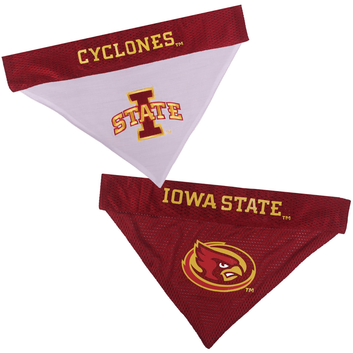 Pets First Collegiate Pet Accessories, Reversible Bandana, Iowa State Cyclones, Large/X-Large