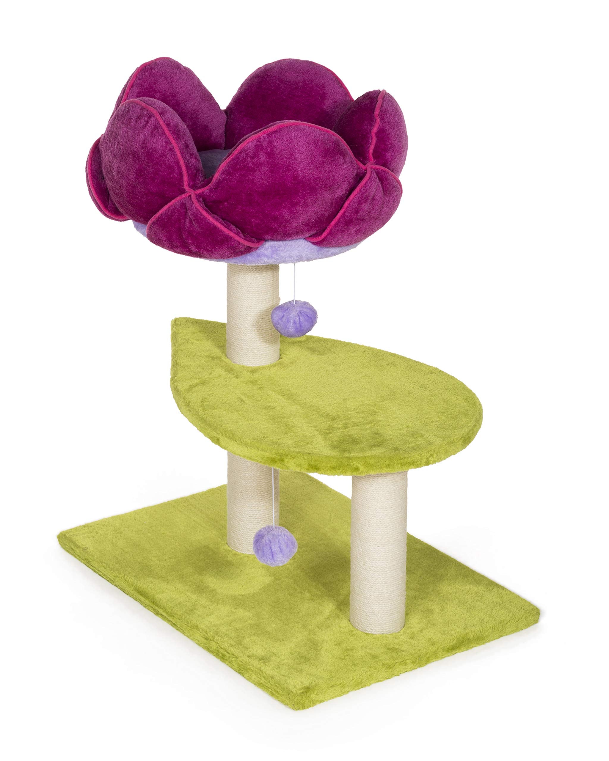 Prevue Pet Products Kitty Power Paws Flower Power Cat Activity Tree And Nap Tower