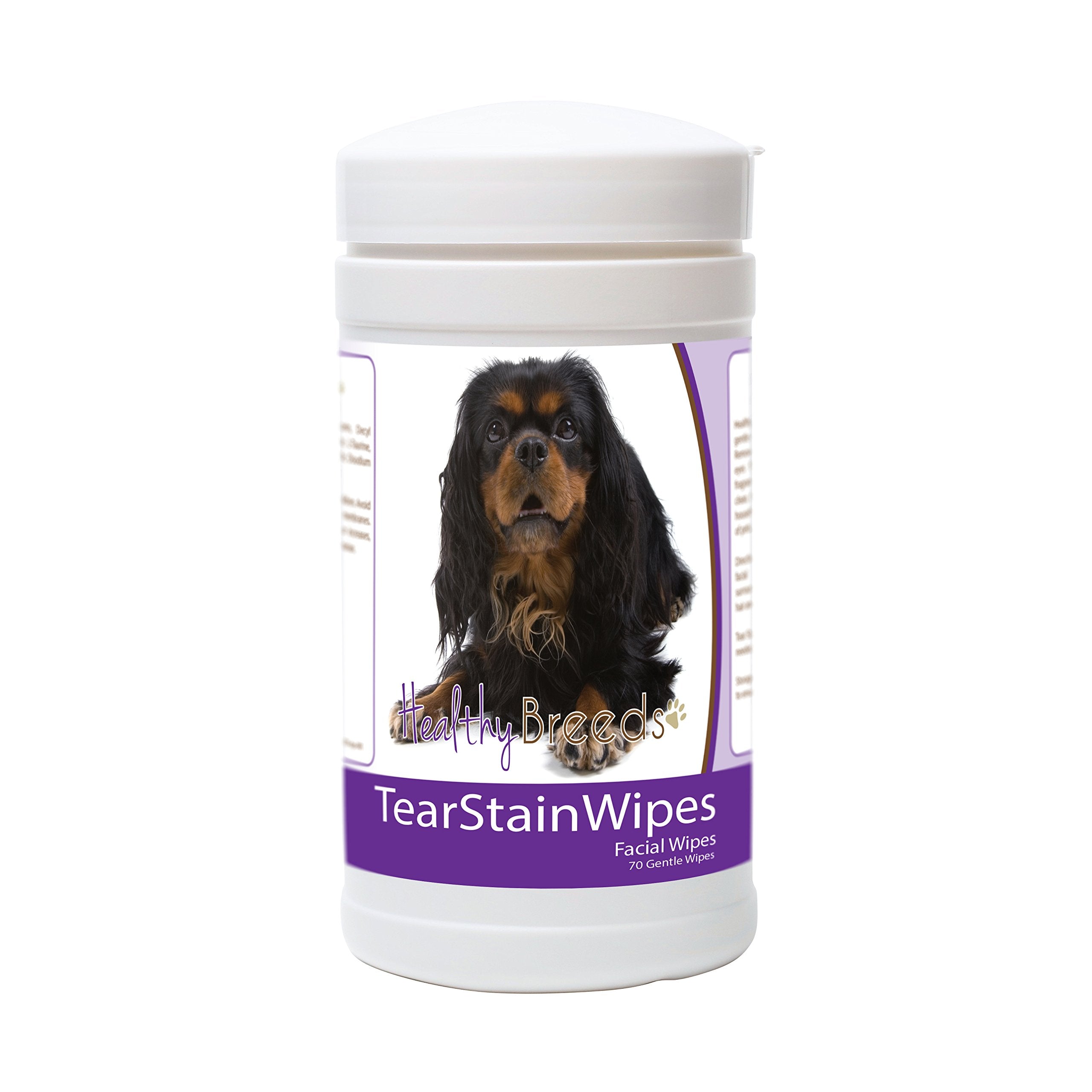 Healthy Breeds English Toy Spaniel Tear Stain Wipes 70 Count