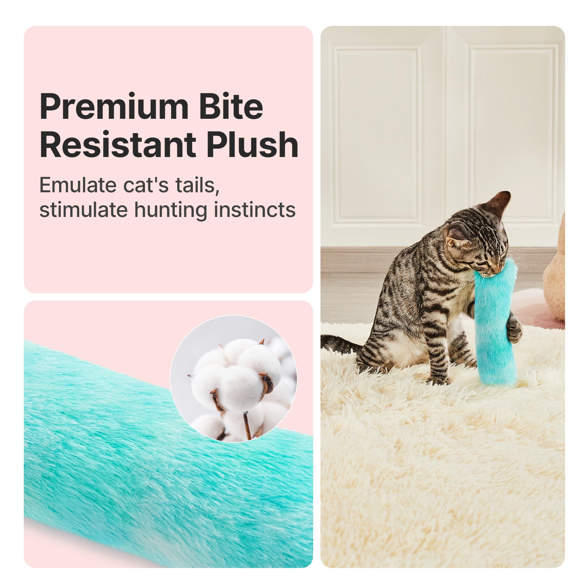 Potaroma Cat Toys Pillows, 3 Pcs, Soft And Durable Cat Crinkle Sound With Catnip Inside, Interactive Indoor Kitten Kicker, Promotes Kitty Exercise
