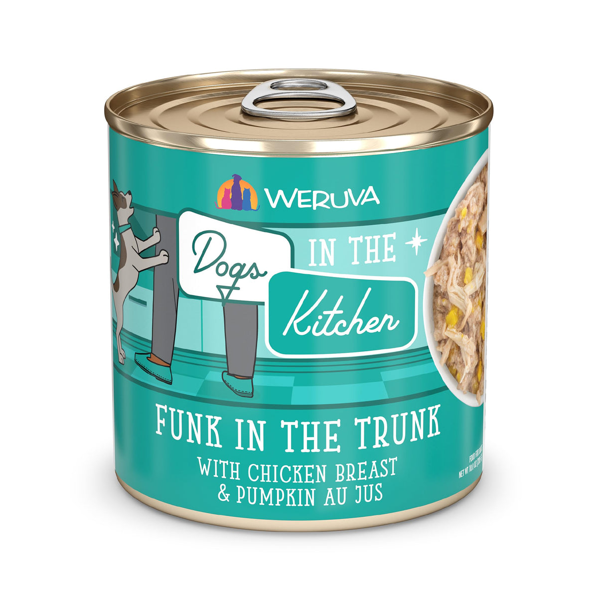 Weruva Dogs In The Kitchen, Funk In The Trunk With Chicken Breast & Pumpkin Wet Dog Food, 10Oz Can (Pack Of 12)