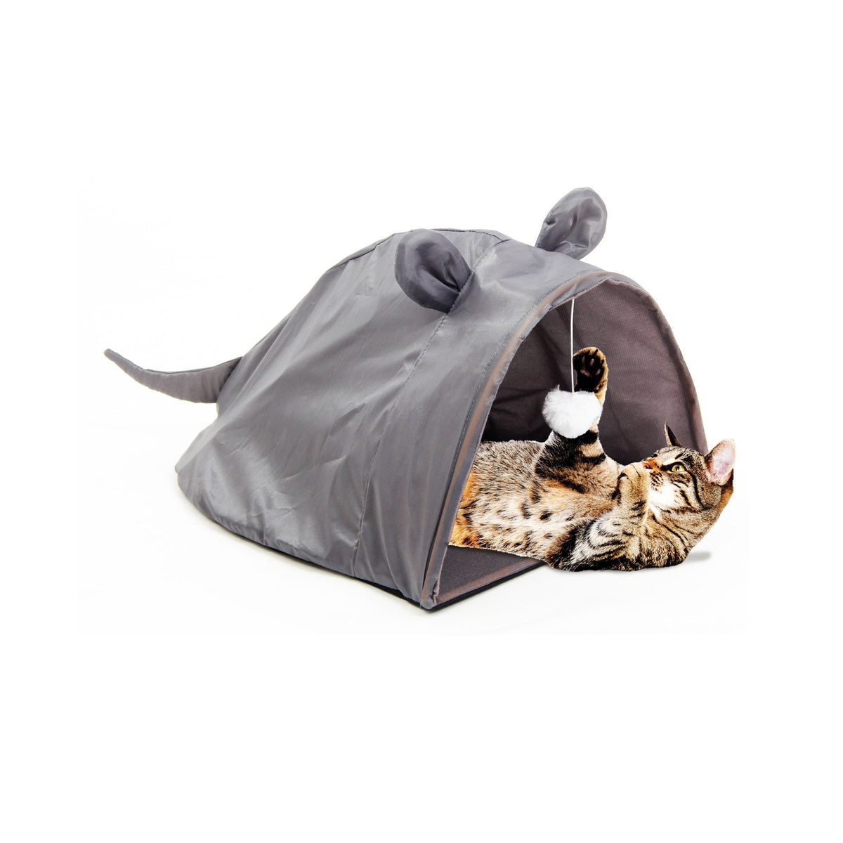 Kole Ki-Of791 Mouse Shape Cat House With Hanging Toy, One Size
