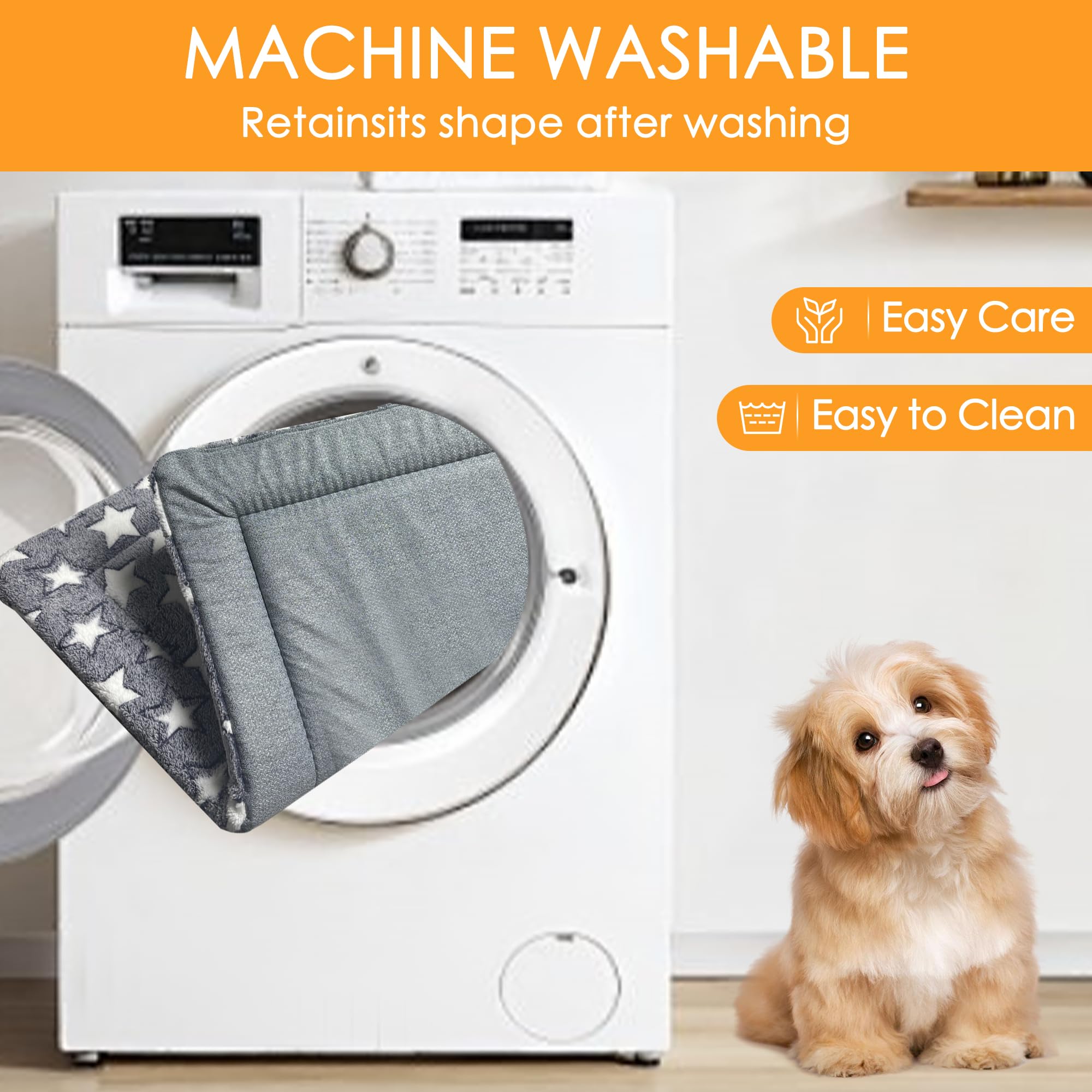 Large Dog Mat For Kennels - Waterproof, Machine Washable Beds, Ultra-Comfy And Chew Resistant, Perfect For Travel Or Indoor Use,