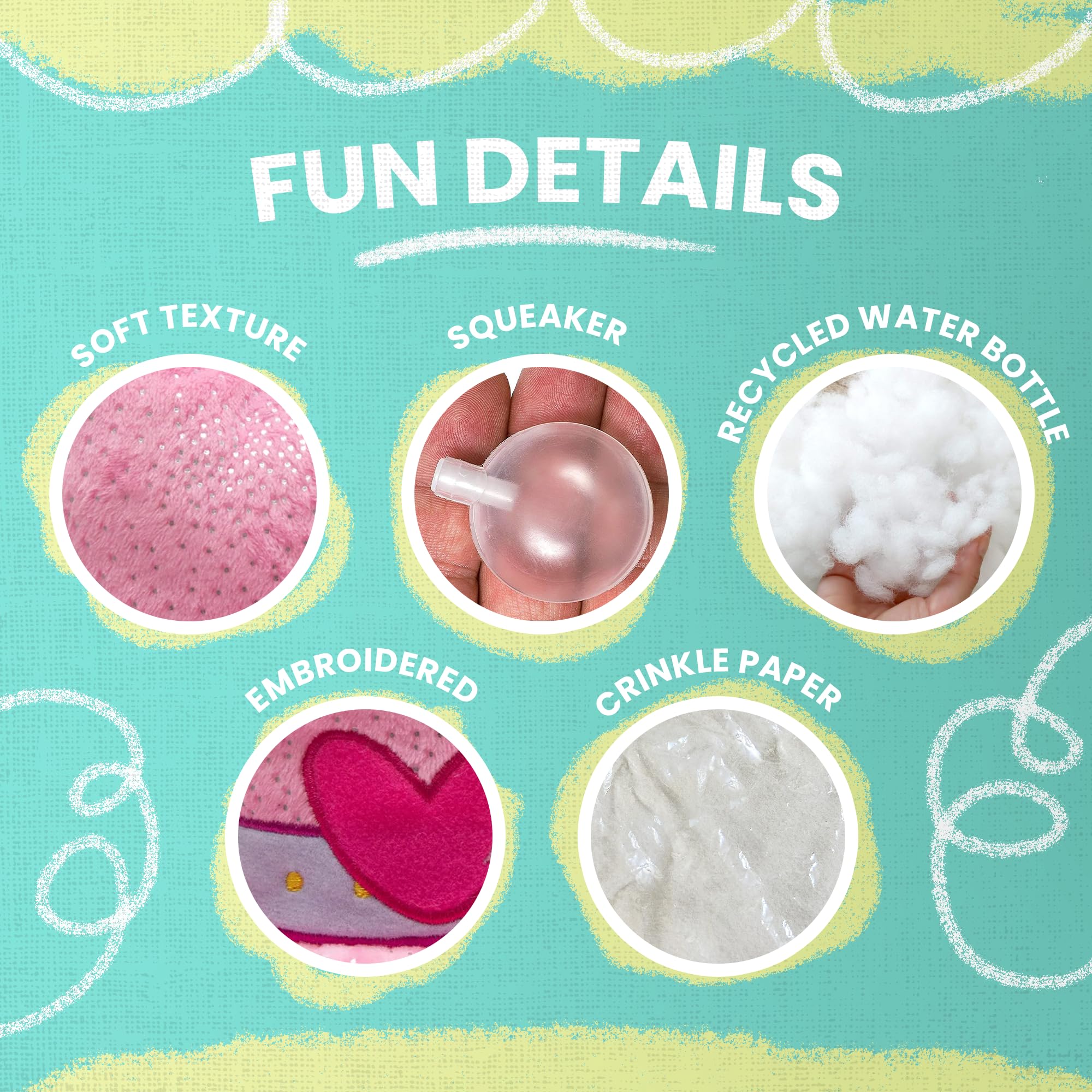 Snugarooz Save A Horse Plush Toy with Repair Patch - Sustainably Made, Soft & Durable Dog Toy - Pink Cowboy Hat Design for Play,