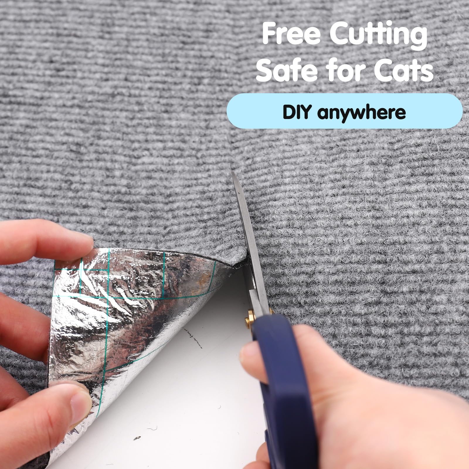 Self-Adhesive Cat Scratching Mat - Durable Couch Protector For Furniture, No Residue, Customizable, Safe For Cats, Easy Installa