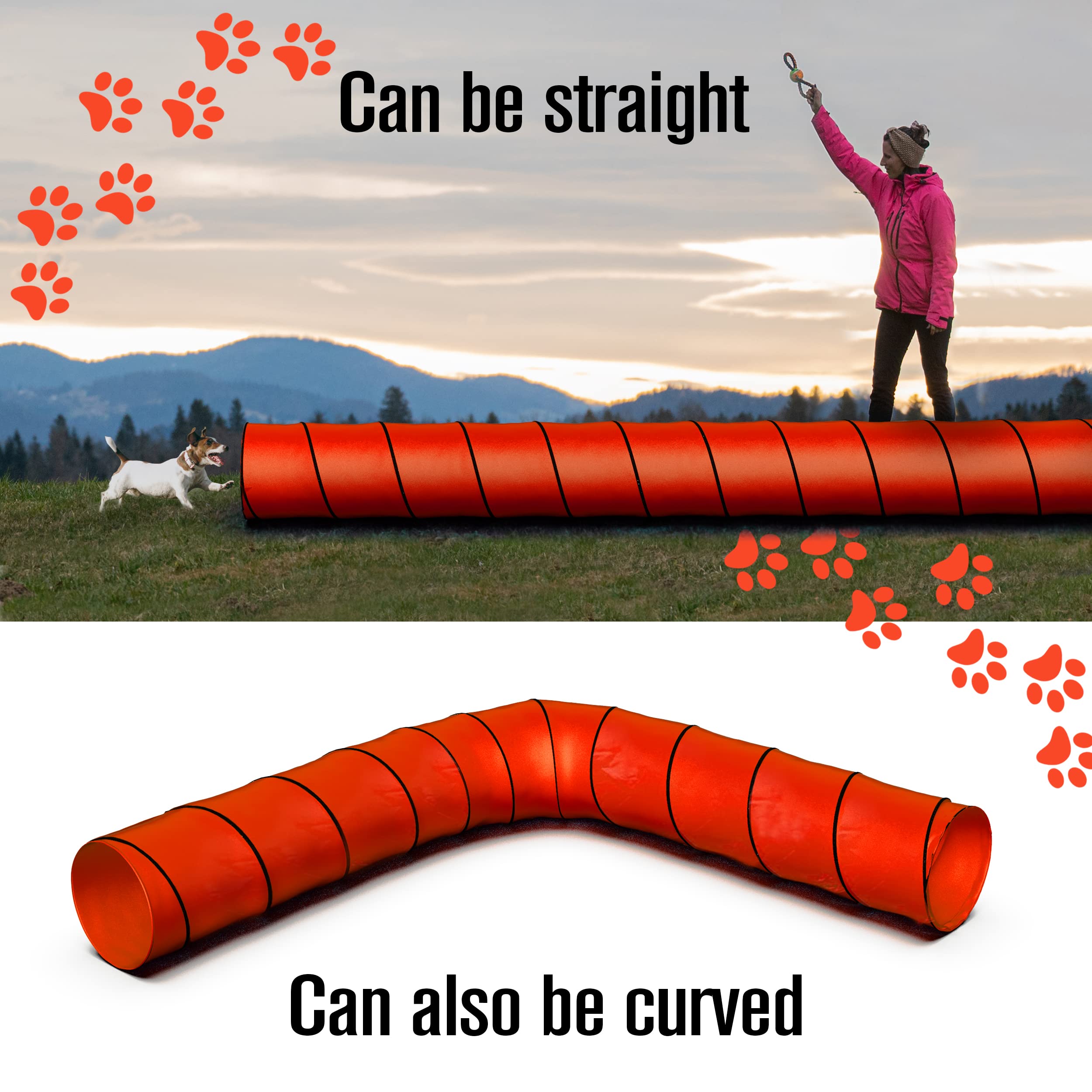 Dog Tunnel, Dog Agility Tunnel, Agility Equipment, Play, Playground, For Puppy, Pet, Crawling, Small, Medium, Large, Indoor/Outd