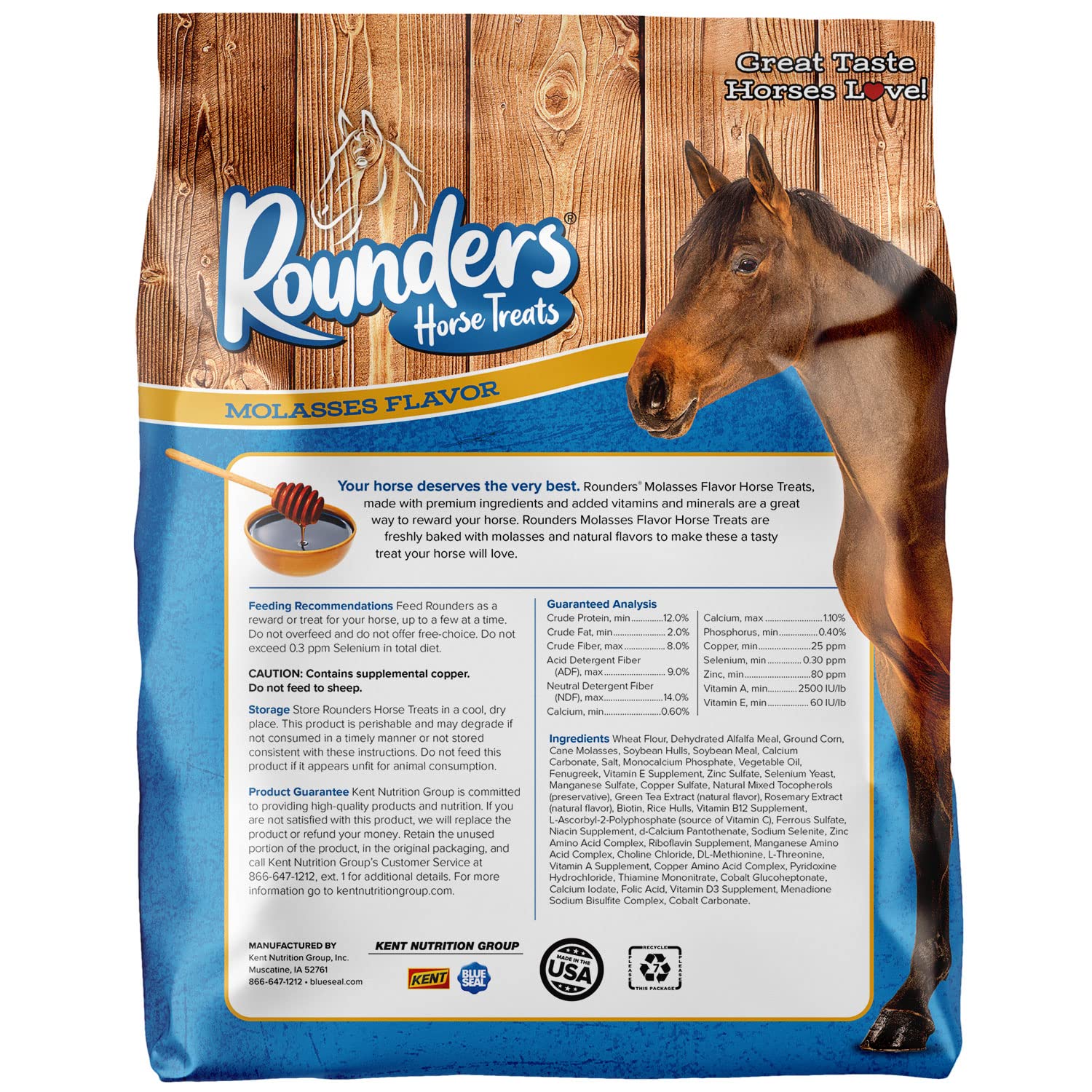 Kent Nutrition Group-Bsf 1240 Molasses RounderS Horse Treat, 30 Oz