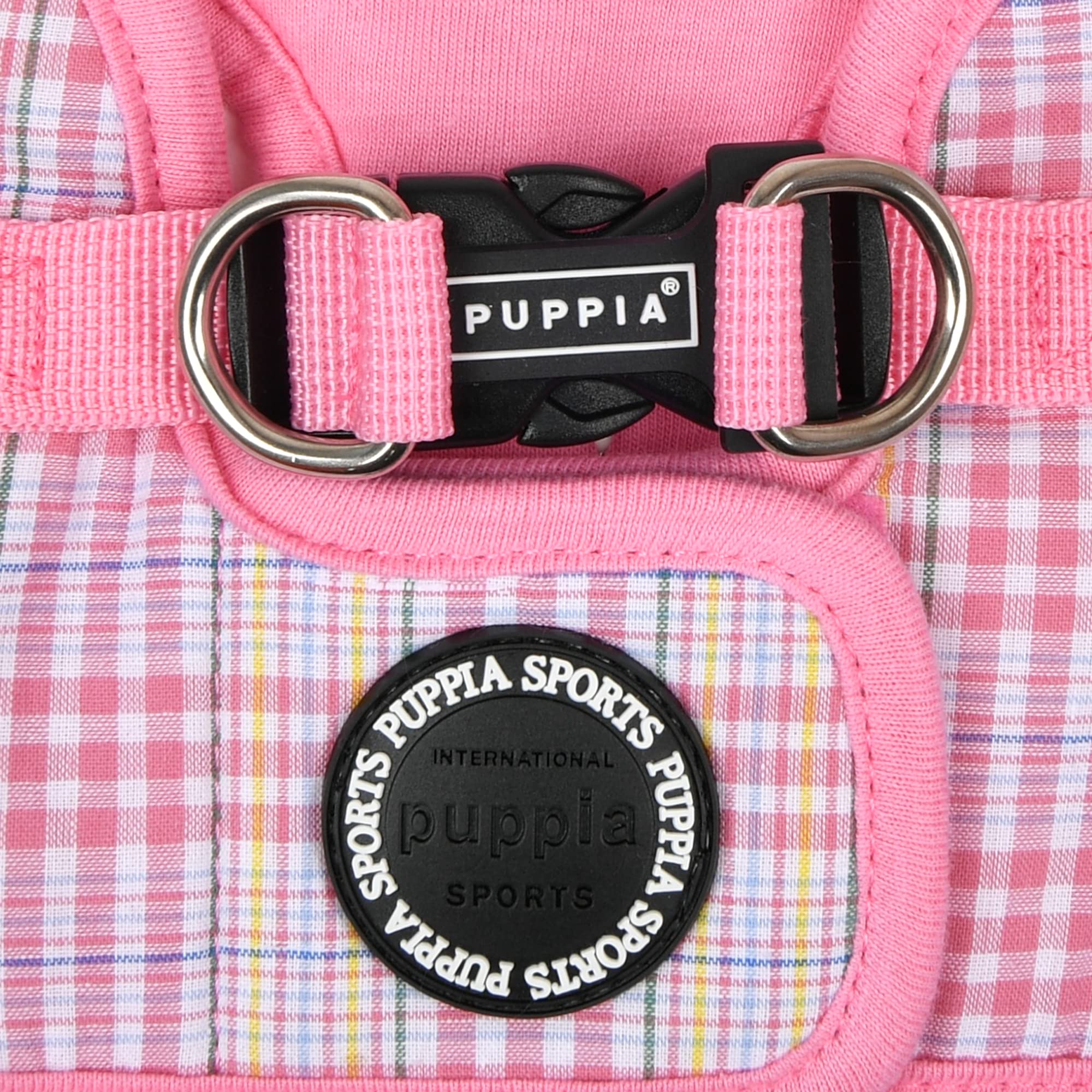 Puppia Luke Step-In Vest Dog Harness No Choke No Pull Walking Training For Small And Medium Dog - Pink - L
